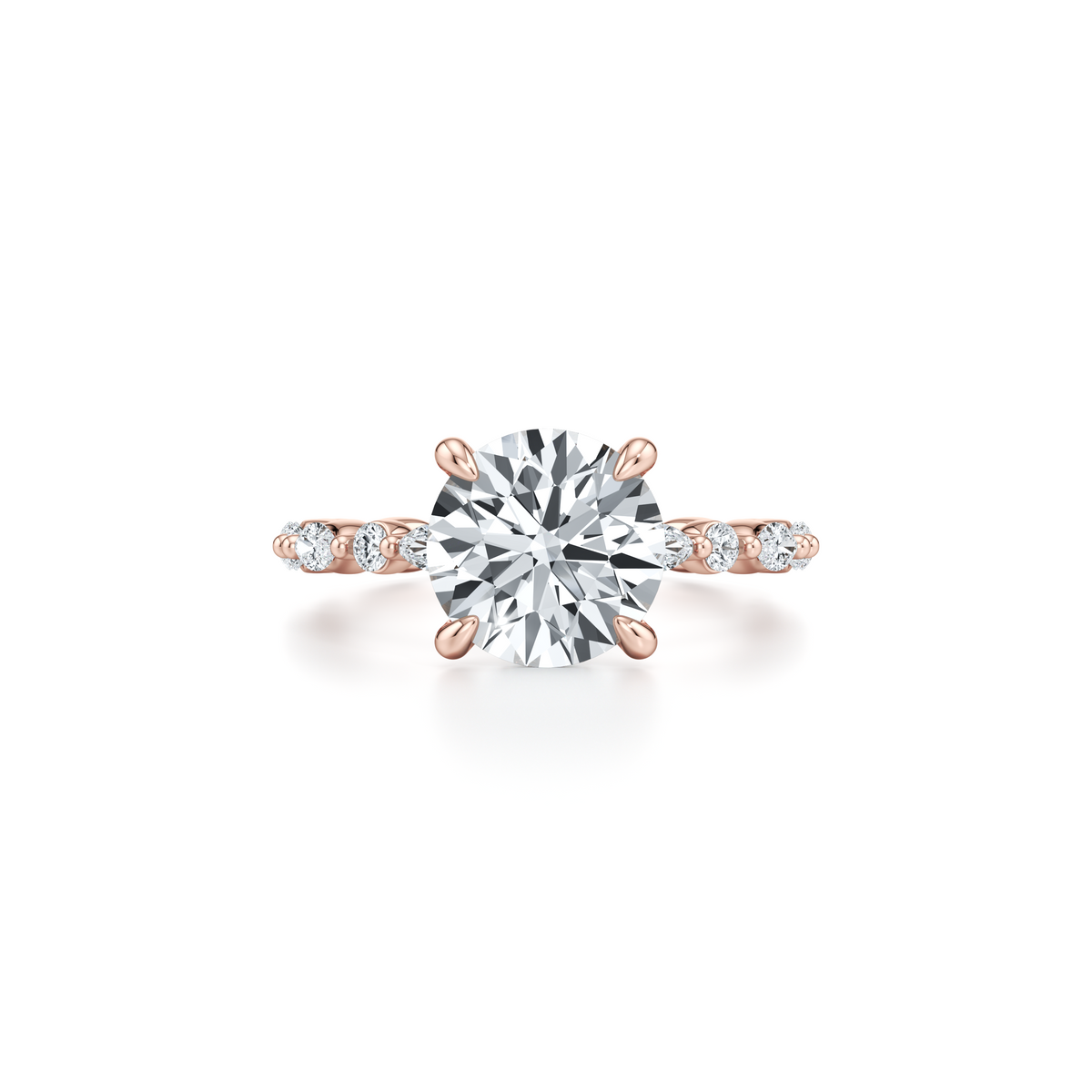 Vivienne Heritage Oval Solitaire Lab Diamond Engagement Ring - view 9