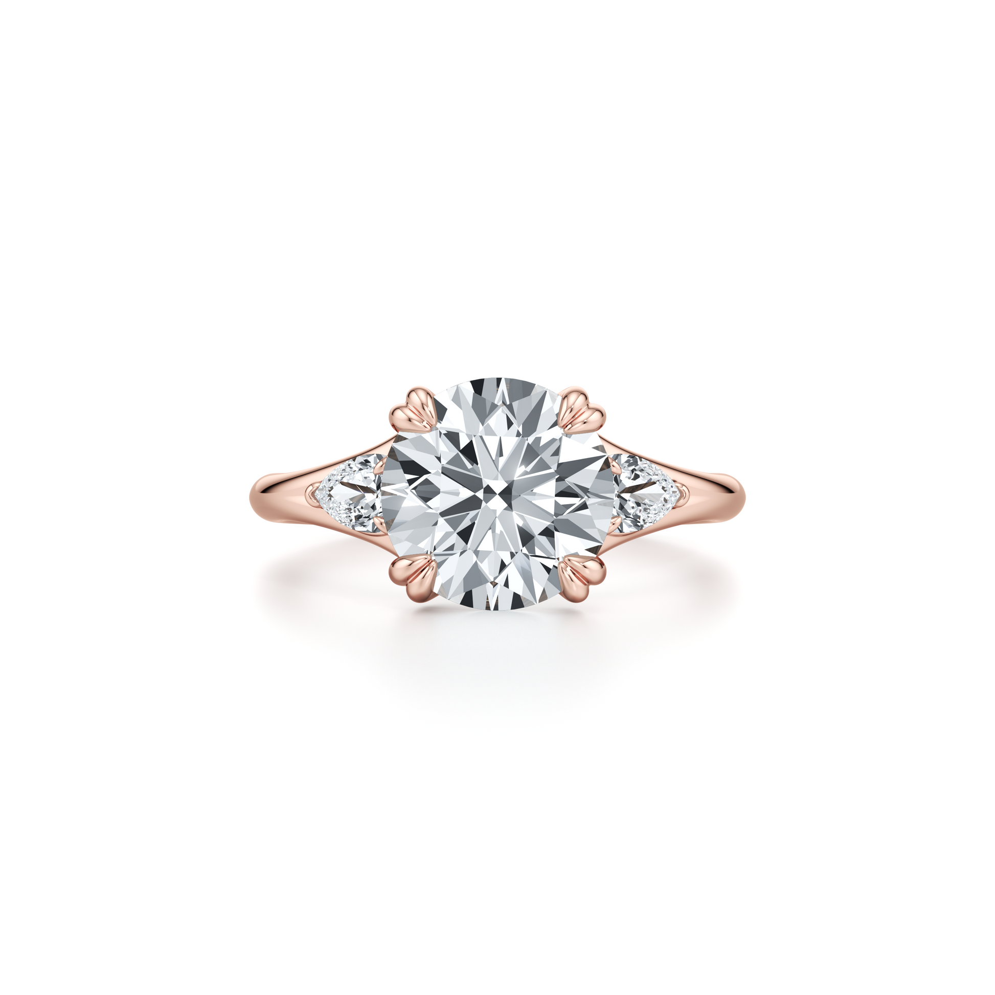 Jane Pear Radiant Three Stone Lab Diamond Engagement Ring - view 11