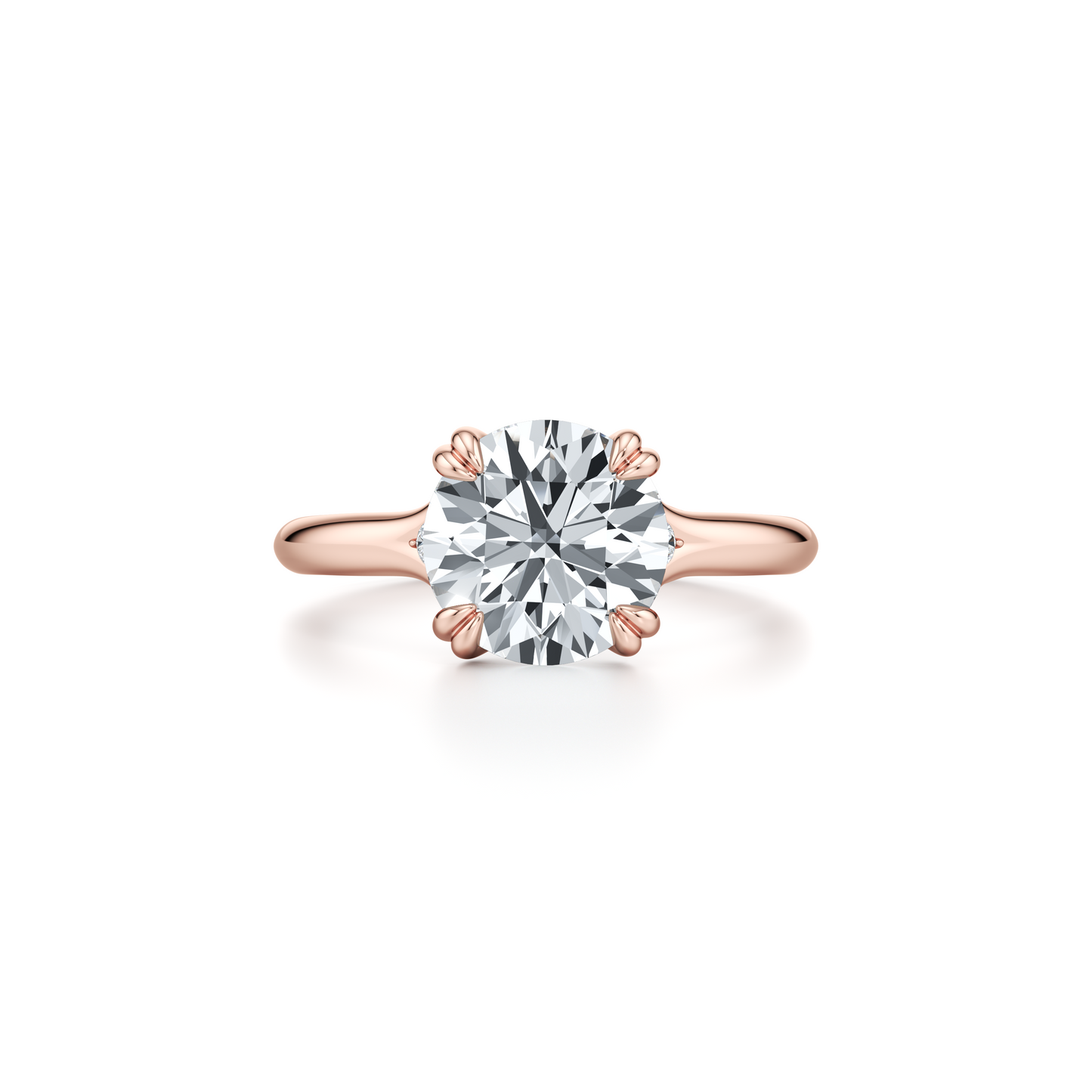 Jane Round Emerald Three Stone Lab Diamond Engagement Ring - view 11