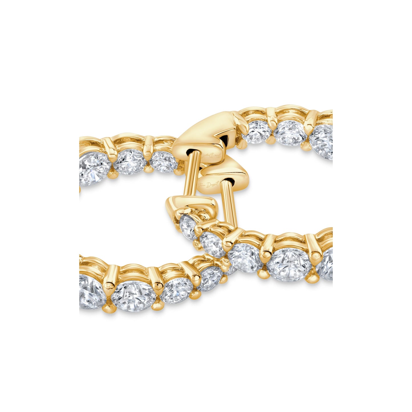 Olivia Lab Diamond Graduated Hoops - view 11