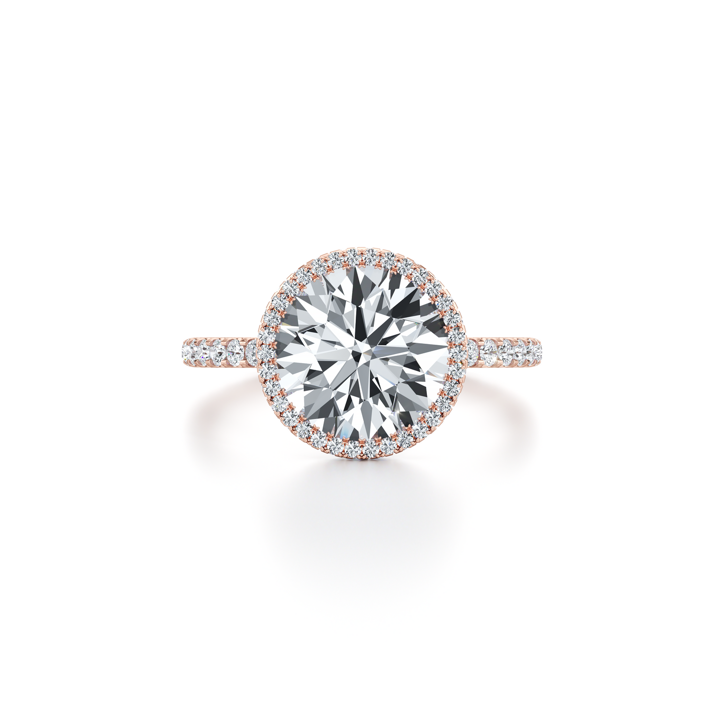 Alyssa Invisible Halo Pear Lab Diamond Engagement Ring - view 9