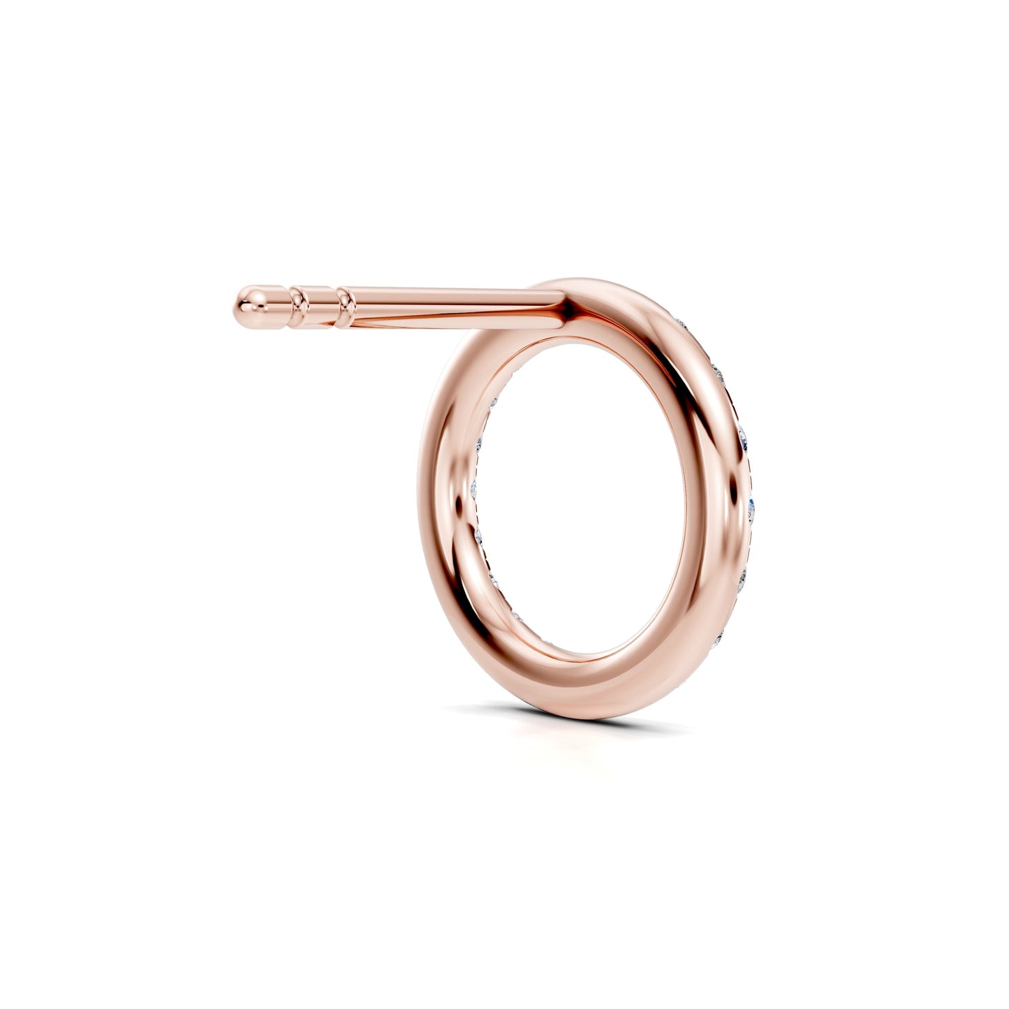 Audrey Front Hoop Lab Diamond Pave Earrings - view 11