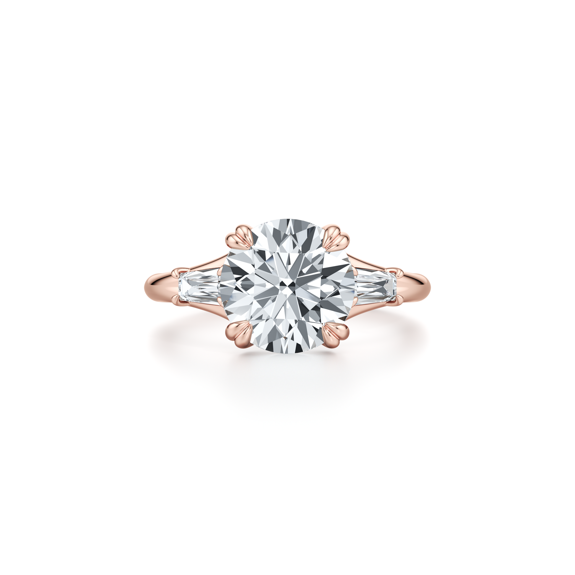 Jane Tapered Baguette Cushion Three Stone Lab Diamond Engagement Ring - view 11