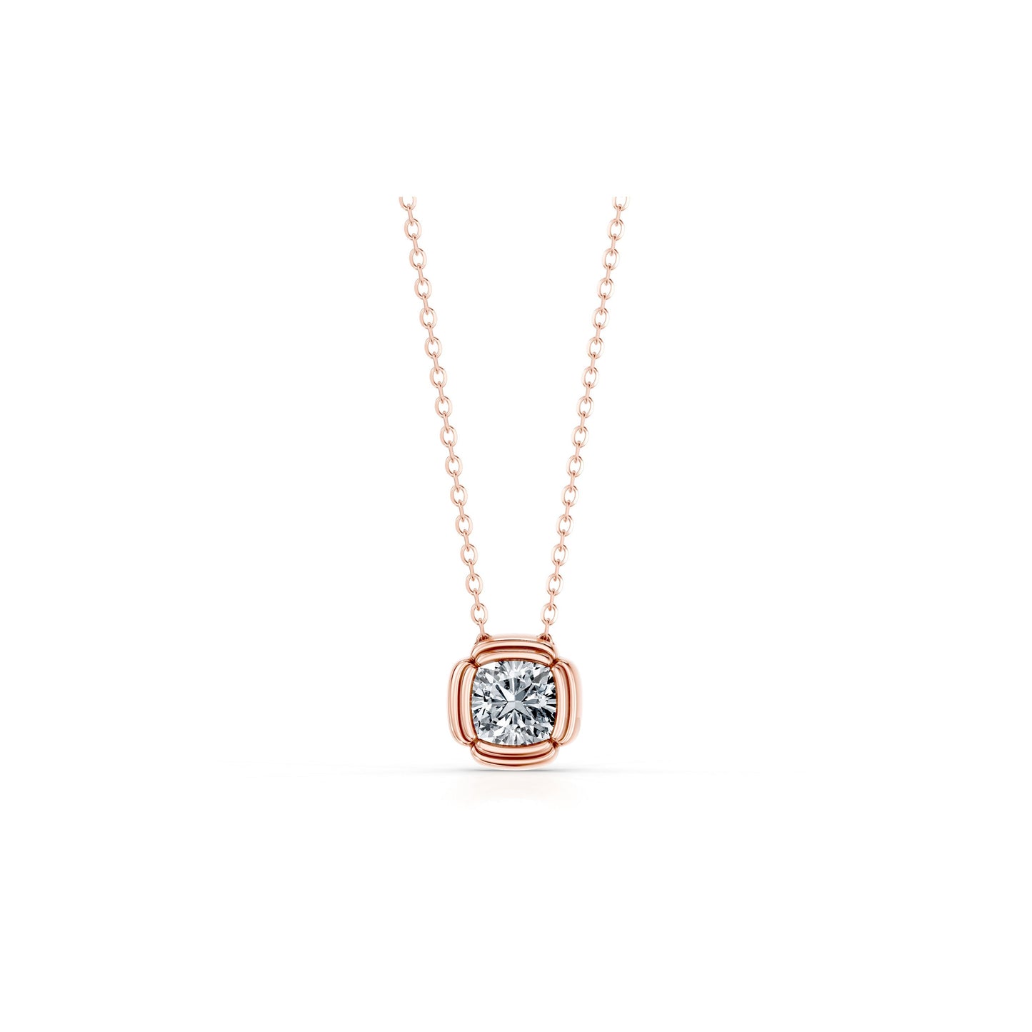 Doree Lab Diamond Cushion Pendant - view 11