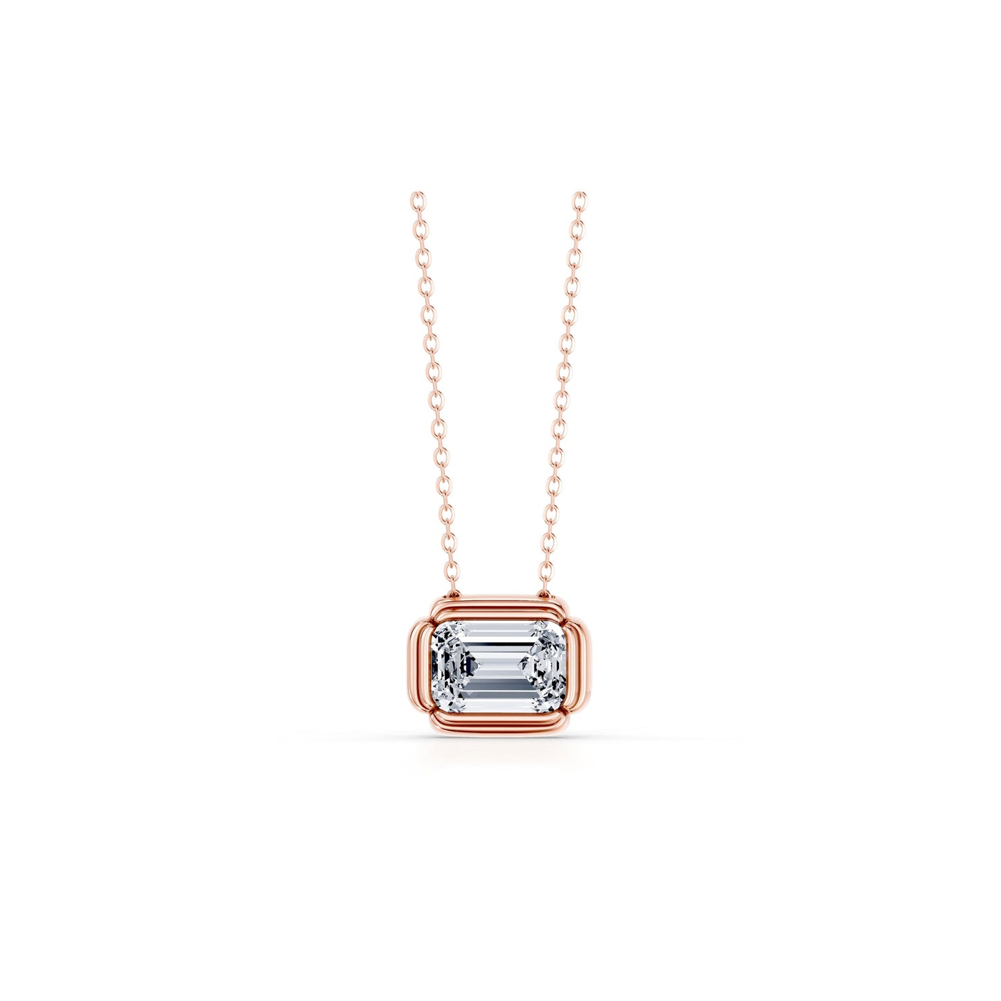 Doree Lab Diamond Emerald Pendant - view 11