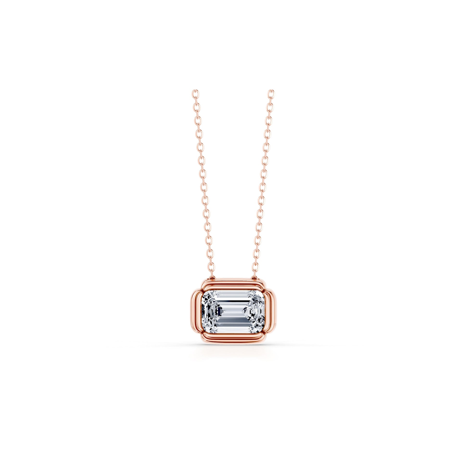 Doree Lab Diamond Emerald Pendant - view 11