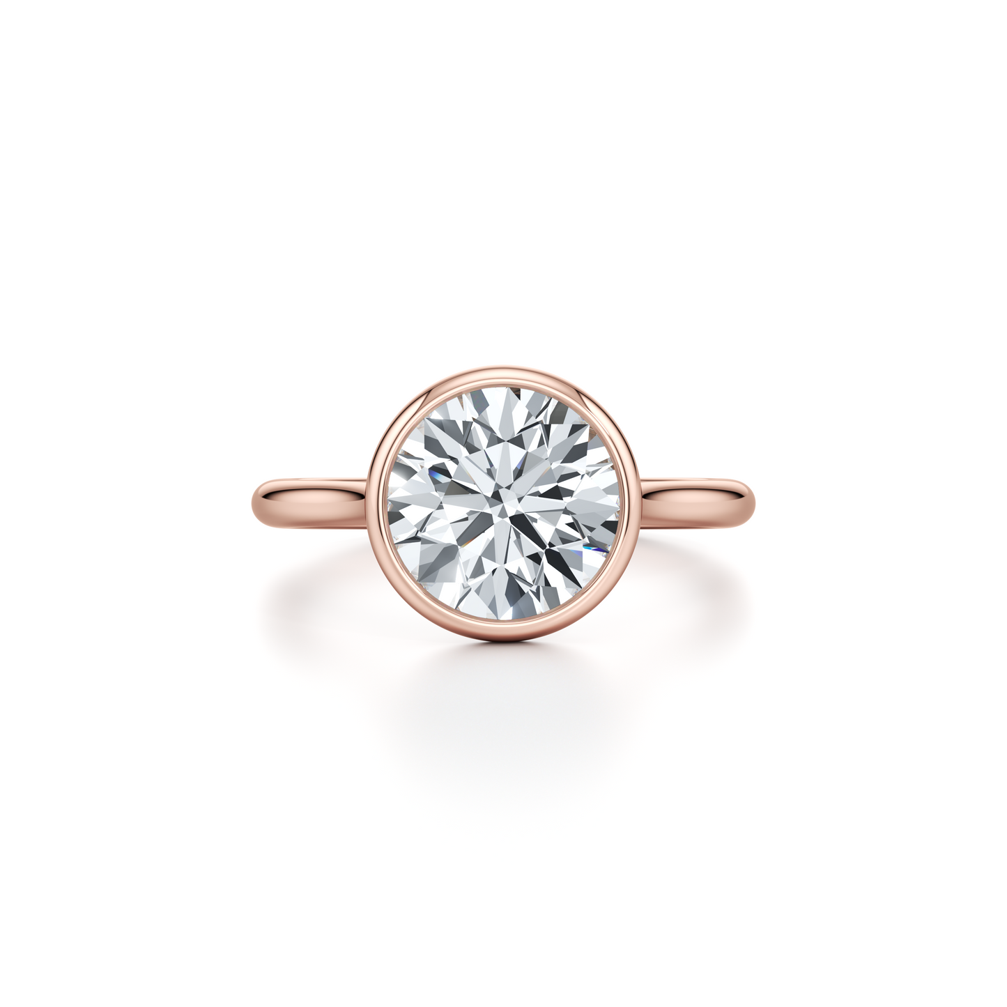 Chelsea Bezel Cushion Solitaire Lab Diamond Engagement Ring - view 9