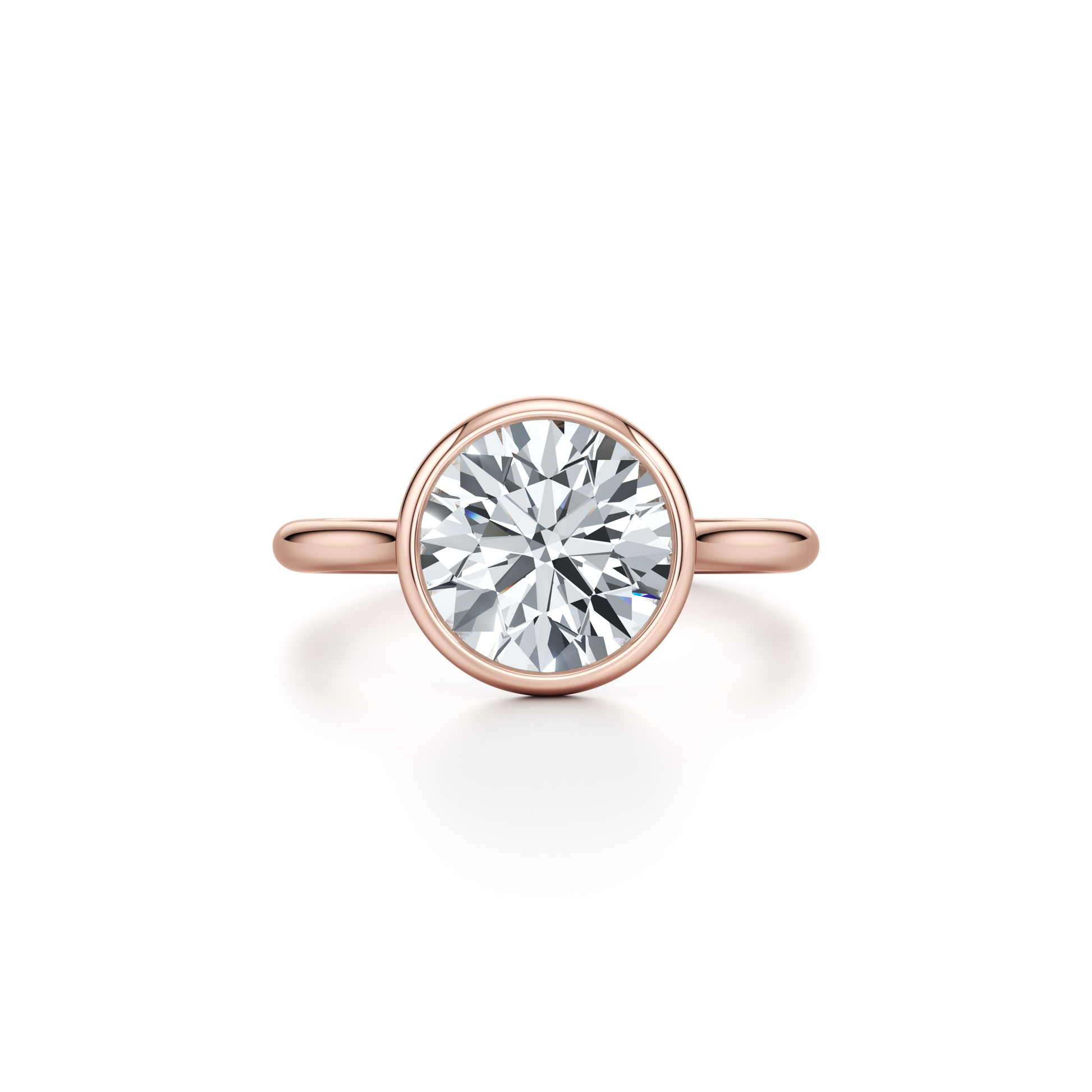 Chelsea Bezel Cushion Solitaire Lab Diamond Engagement Ring - view 9