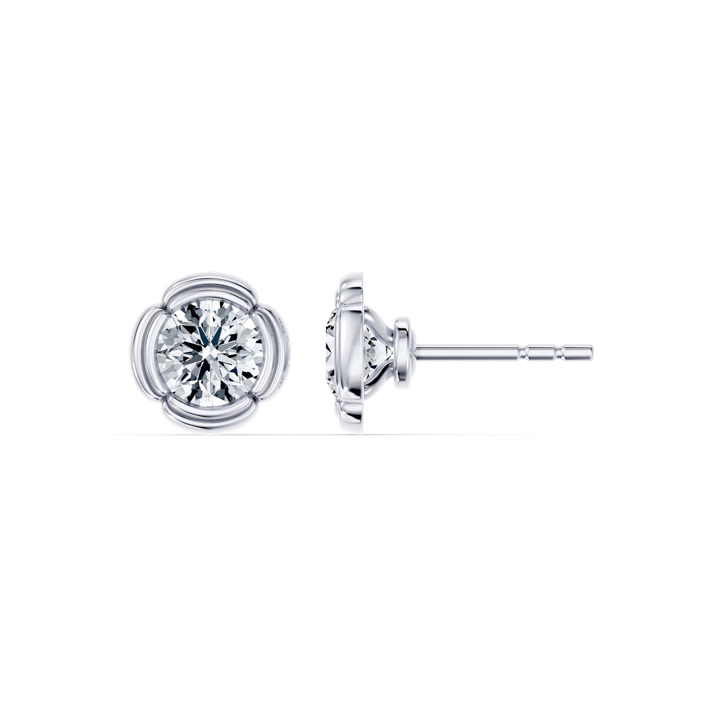 Doree Lab Diamond Round Brilliant Studs - view 11