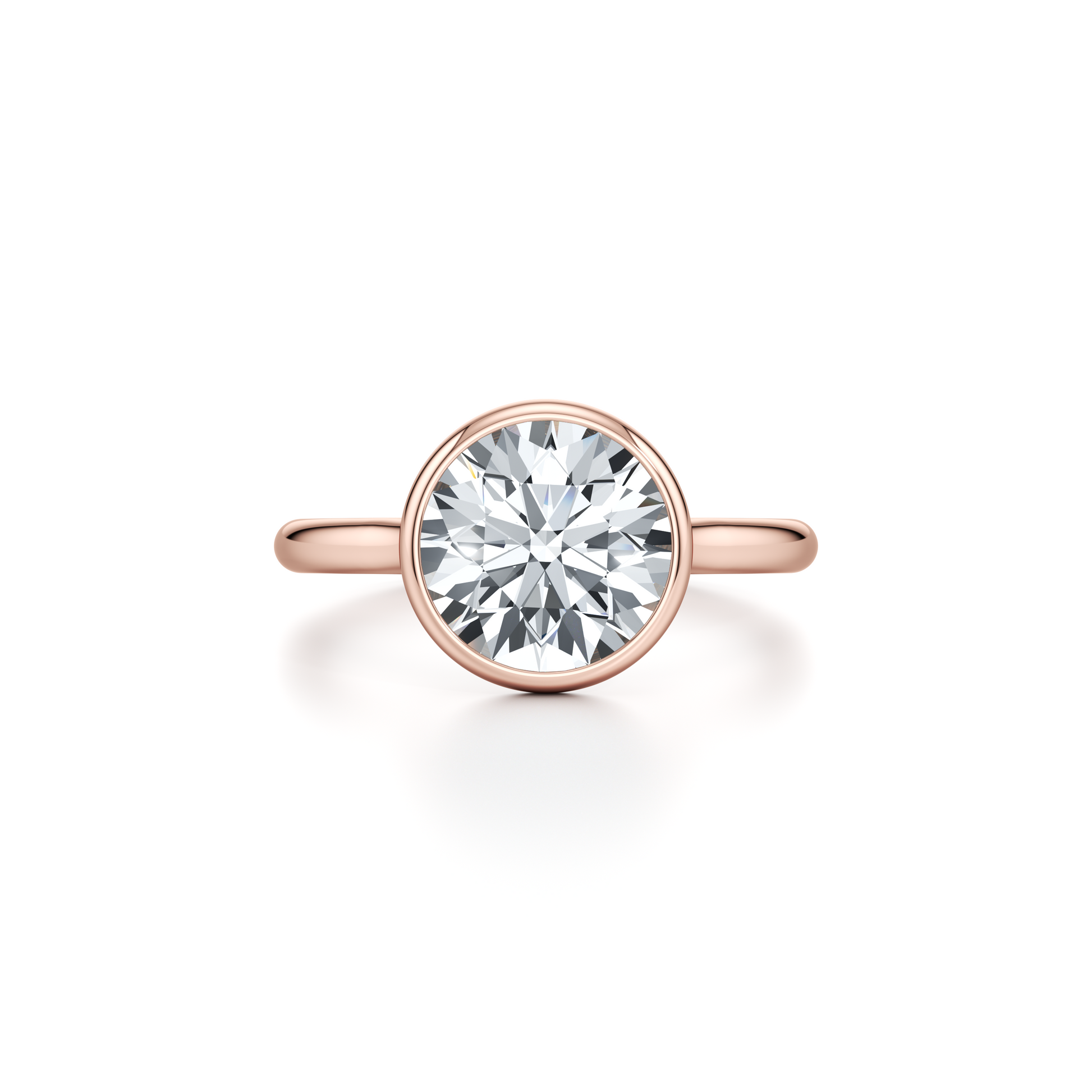 Elle Bezel Cushion Solitaire Lab Diamond Engagement Ring - view 9