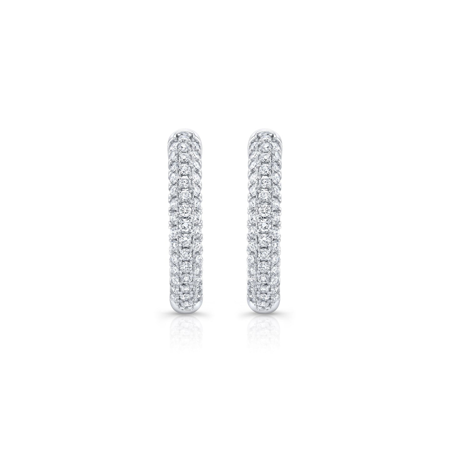 Chelsea Inside Out Lab Diamond Pave Hoops - view 11
