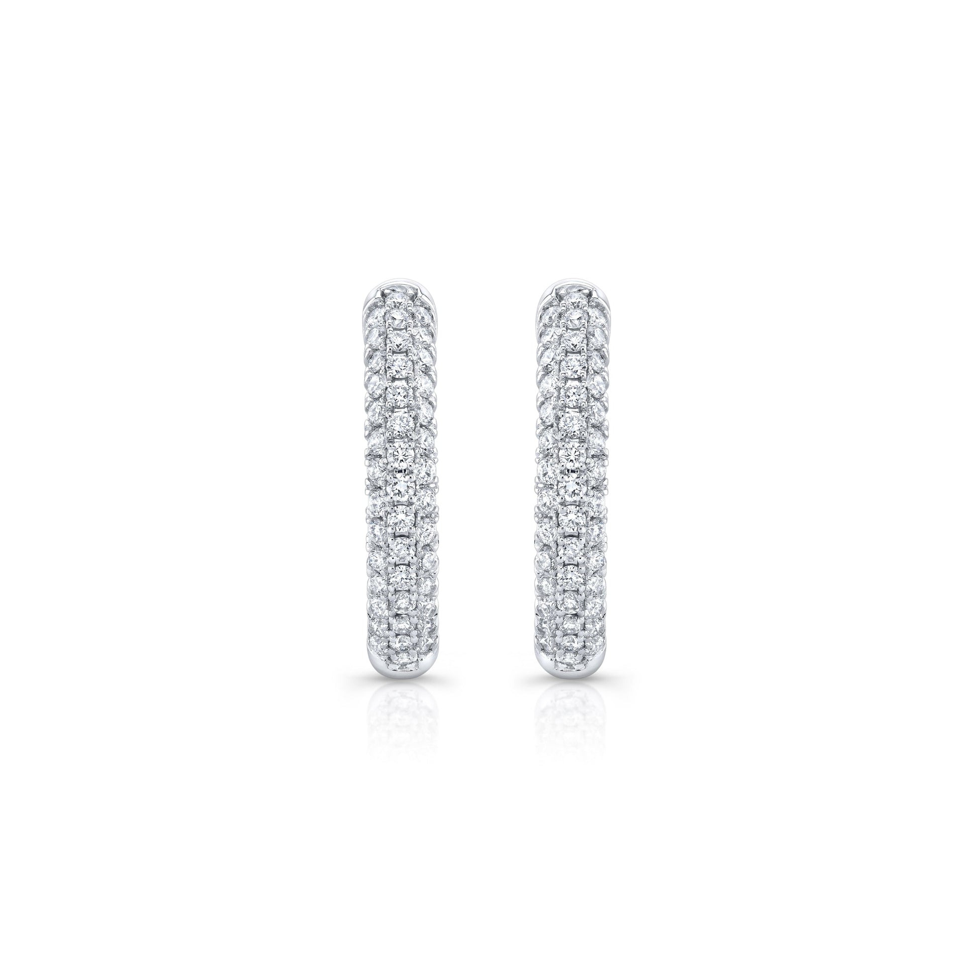 Chelsea Inside Out Lab Diamond Pave Hoops - view 11