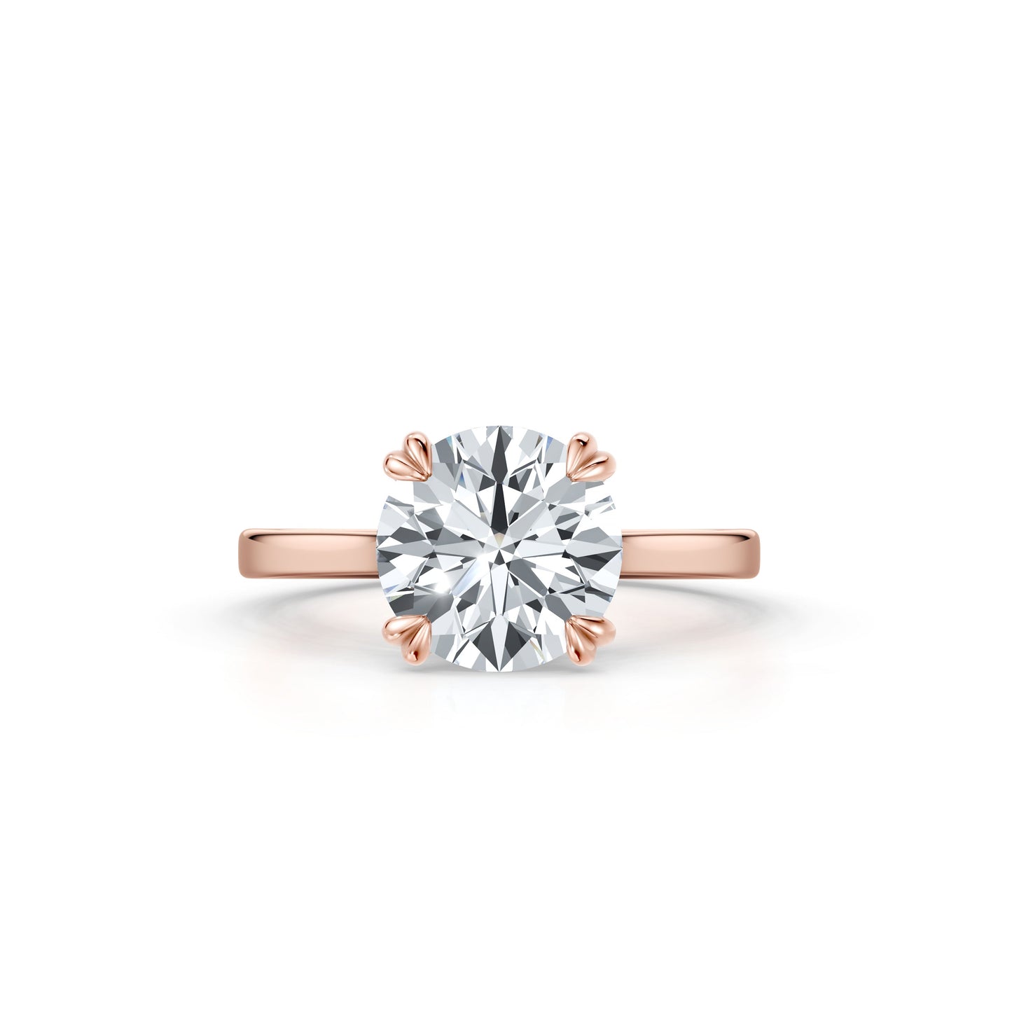 Chelsea Signature Double Prong Pear Lab Diamond Engagement Ring - view 9