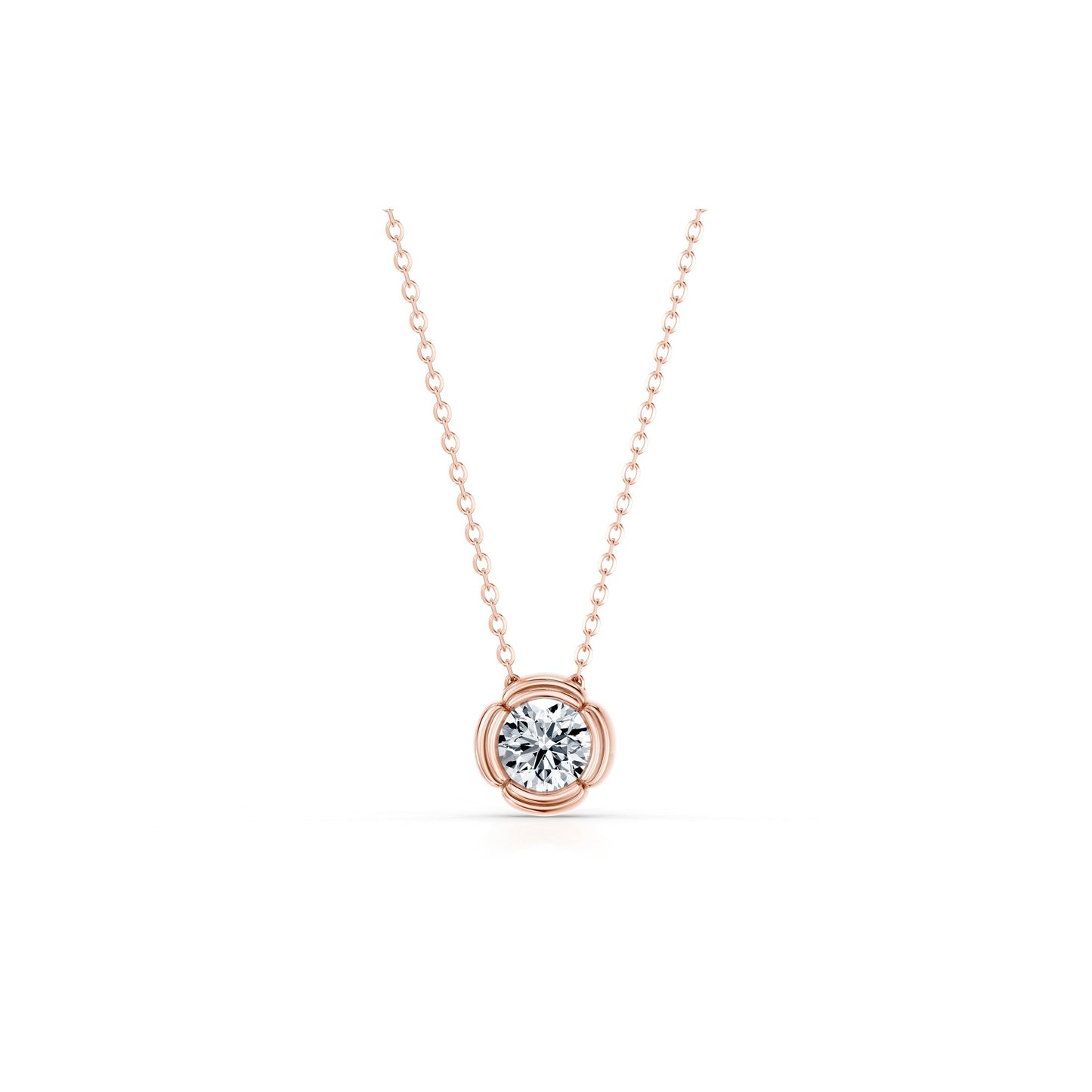 Doree Lab Diamond Round Brilliant Pendant - view 11