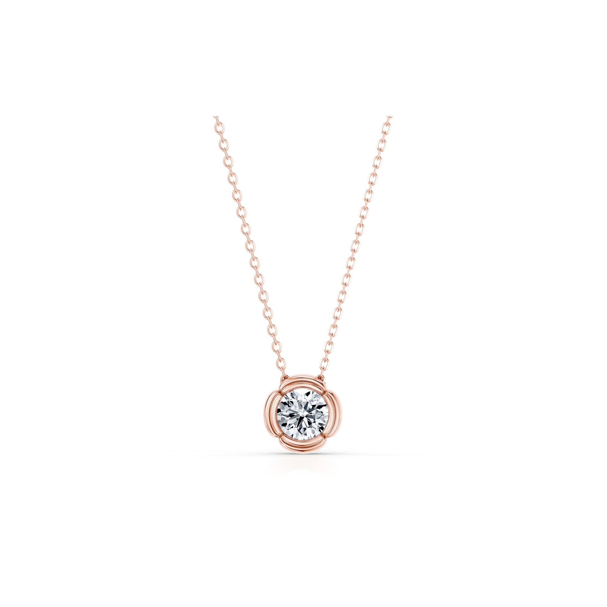 Doree Lab Diamond Round Brilliant Pendant - view 11