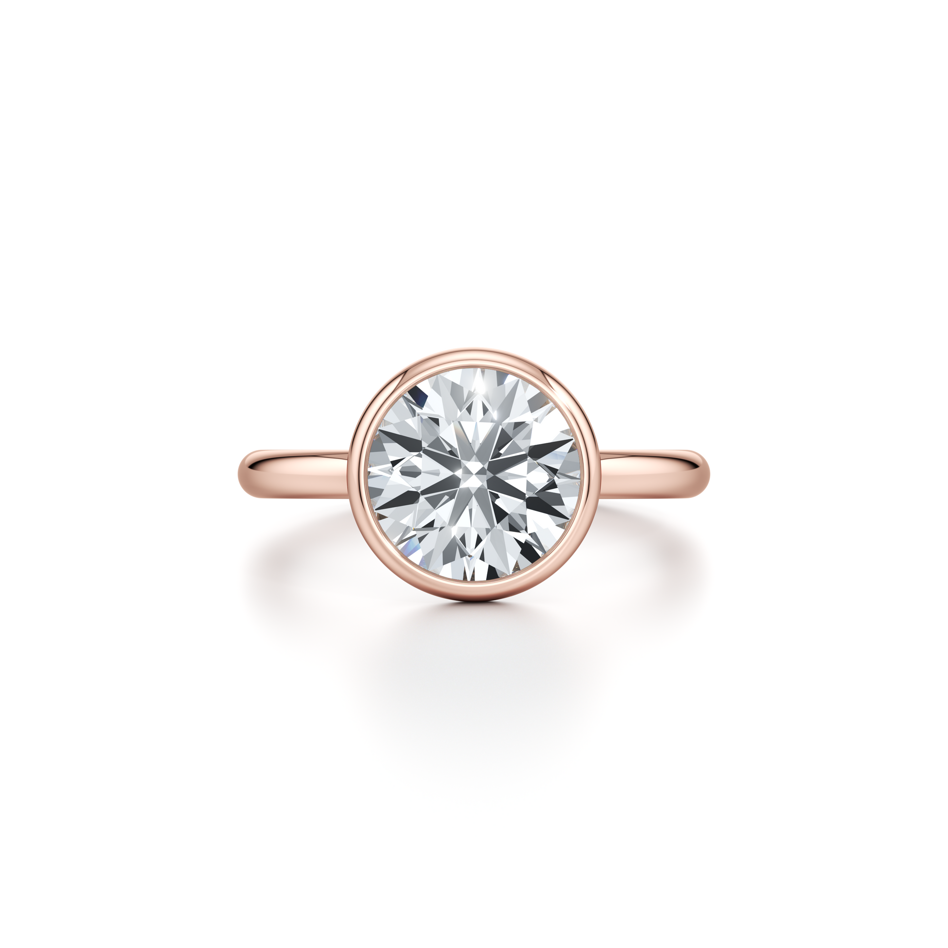 Audrey Bezel Pear Solitaire Lab Diamond Engagement Ring - view 9