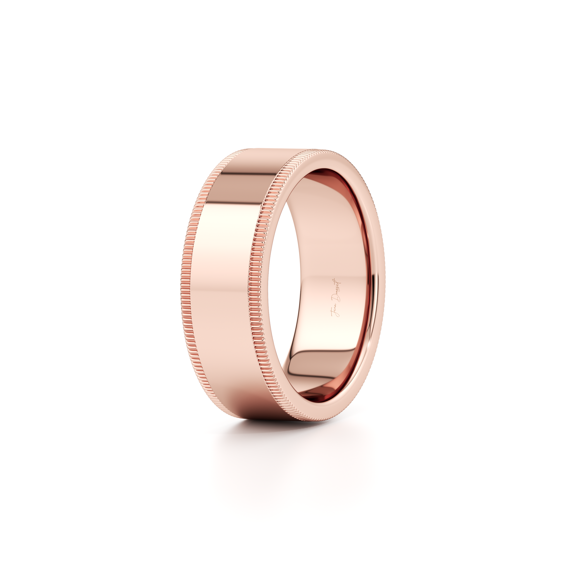 Modern Flat Men's Band With Milgrain - view 11