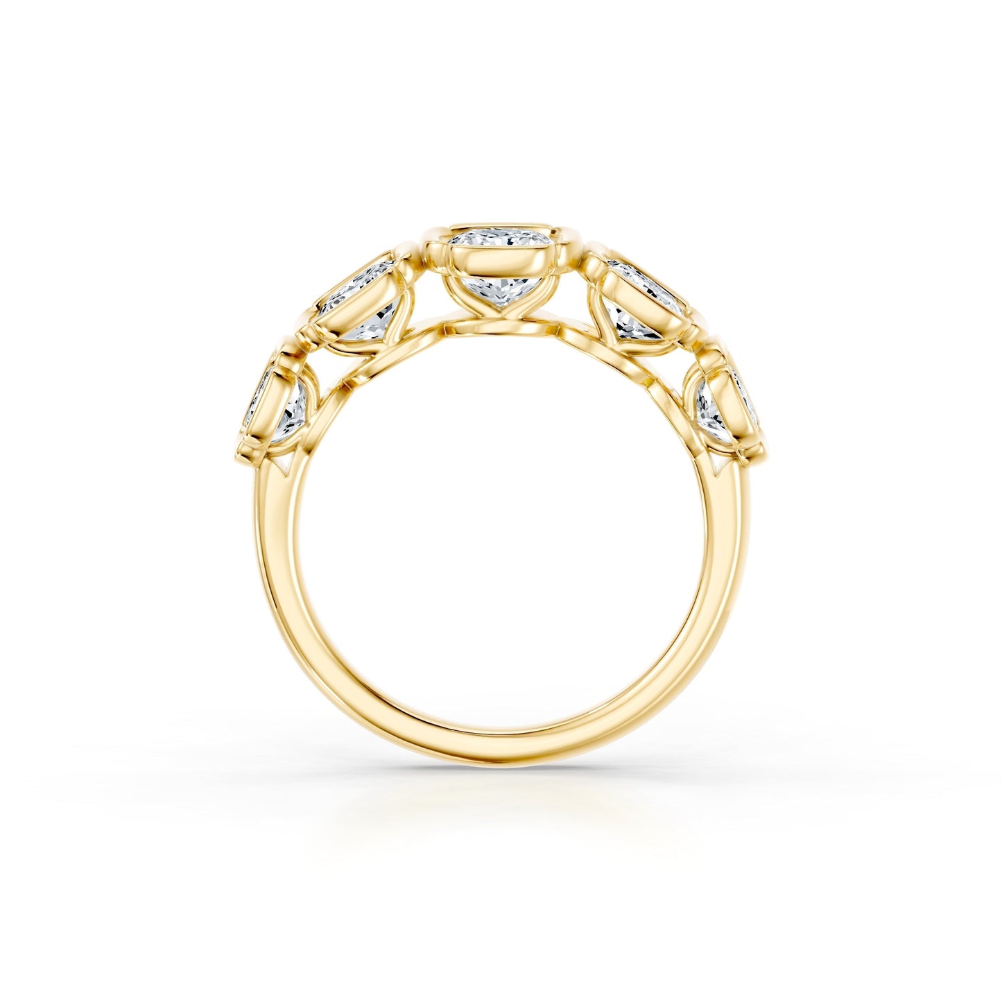 Doree 5-Stone Lab Diamond Cushion Band - view 11
