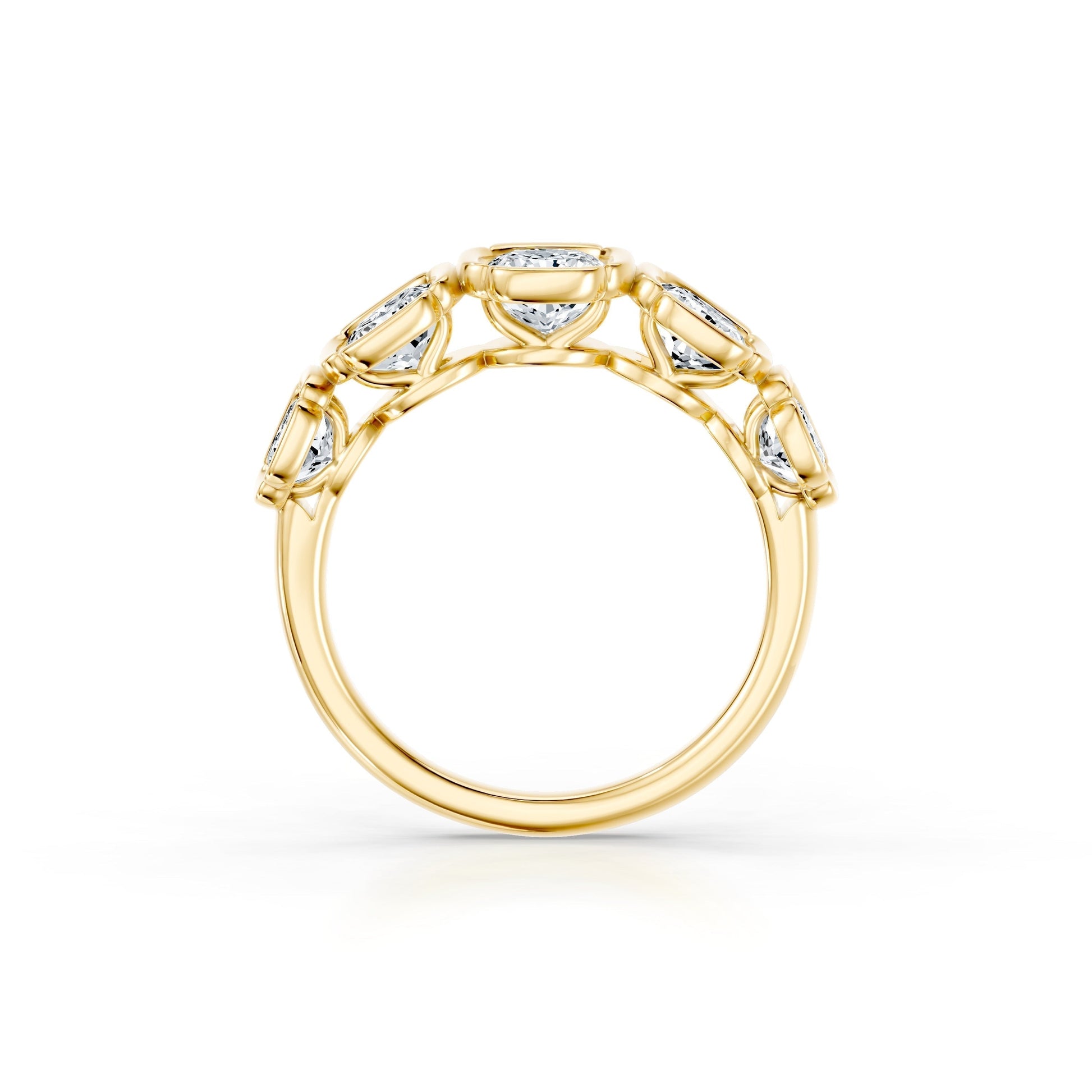 Doree 5-Stone Lab Diamond Cushion Band - view 11