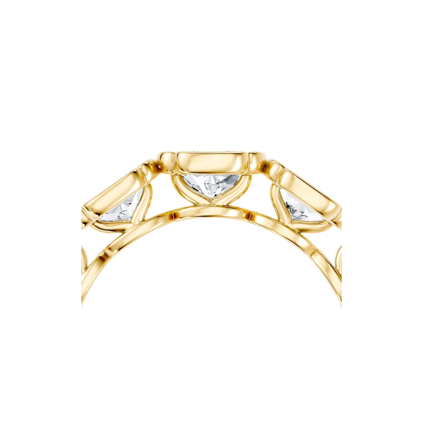 Doree 5-Stone Lab Diamond Cushion Band - view 12