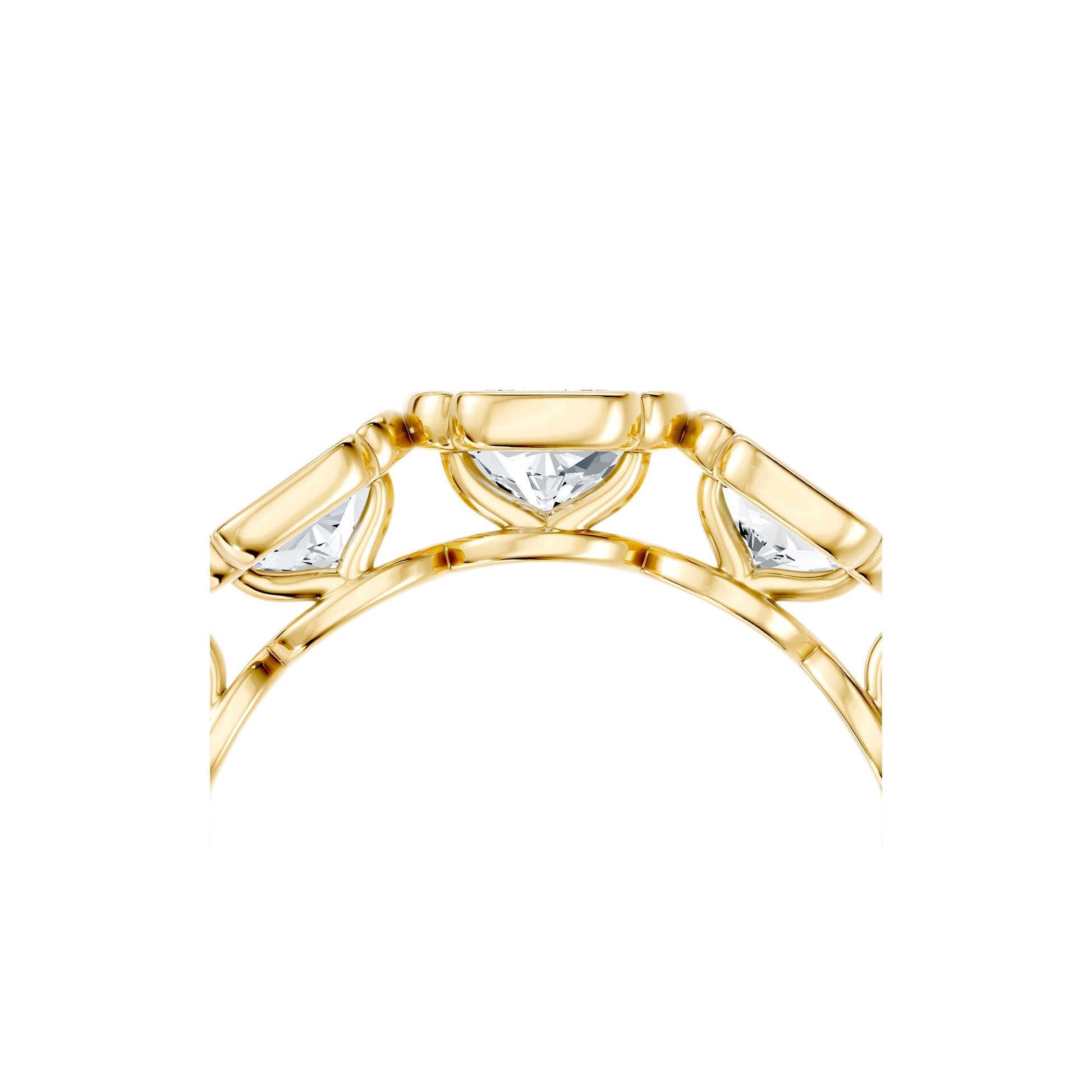 Doree 5-Stone Lab Diamond Cushion Band - view 12