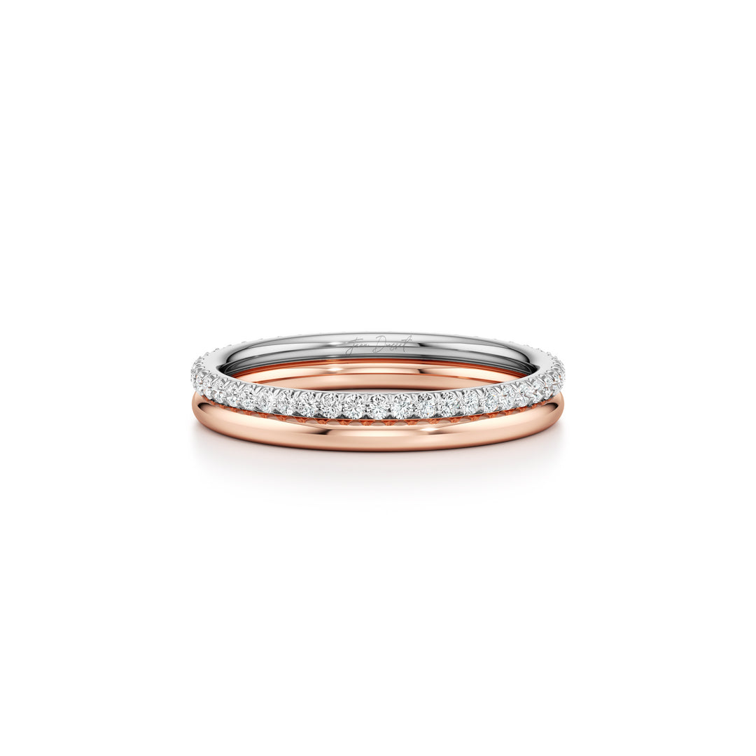 Elle Double Lab Diamond Band - view 12