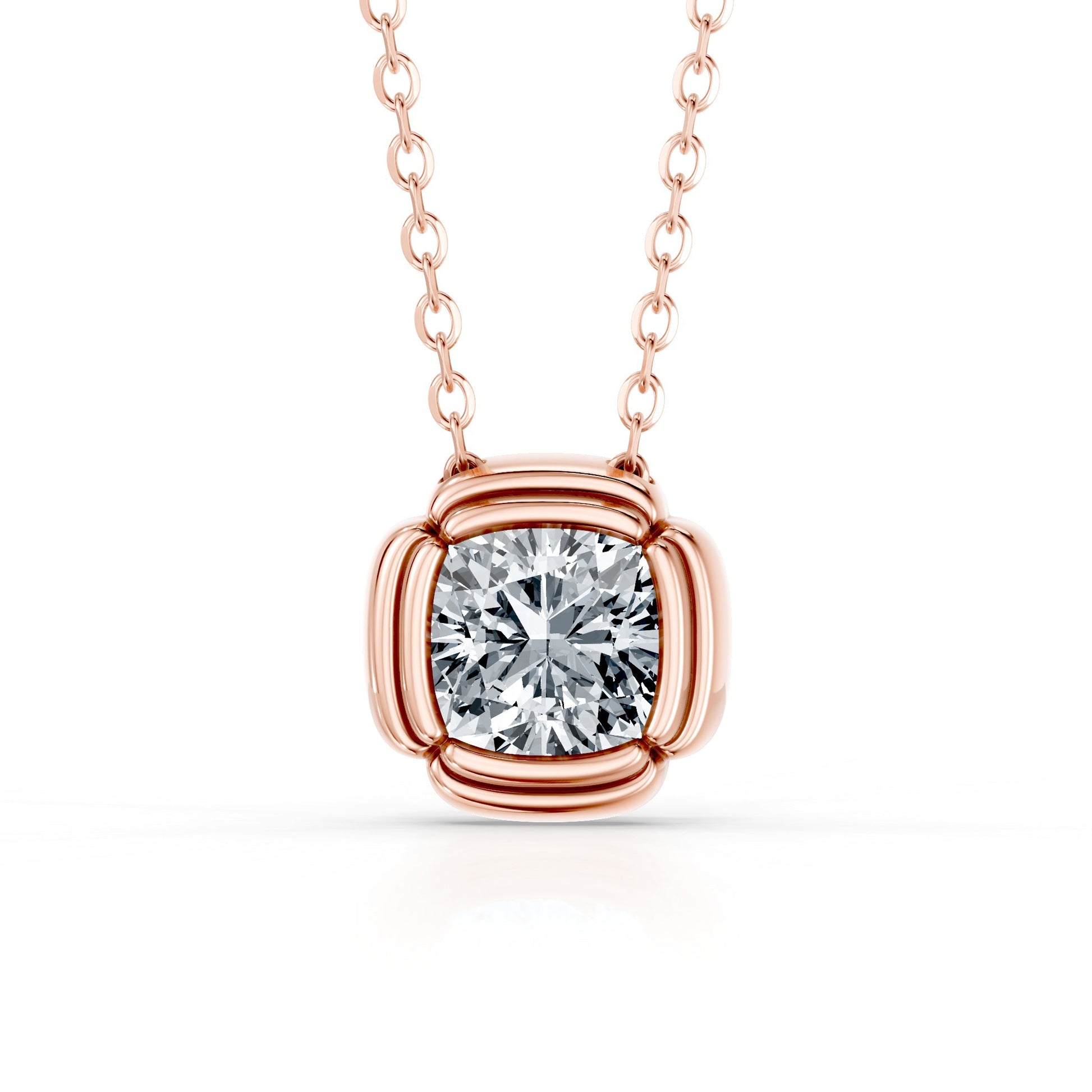 Doree Lab Diamond Cushion Pendant - view 12