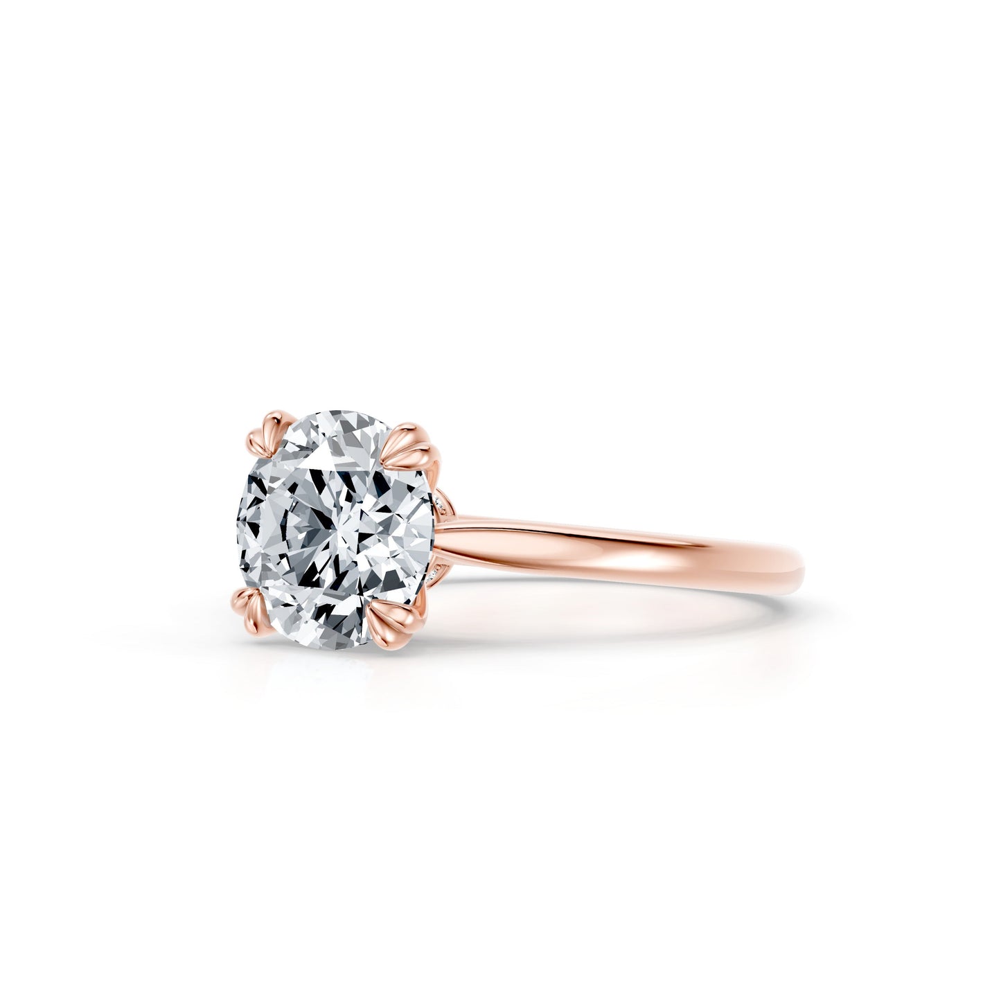 Chelsea Signature Double Prong Pear Lab Diamond Engagement Ring - view 10
