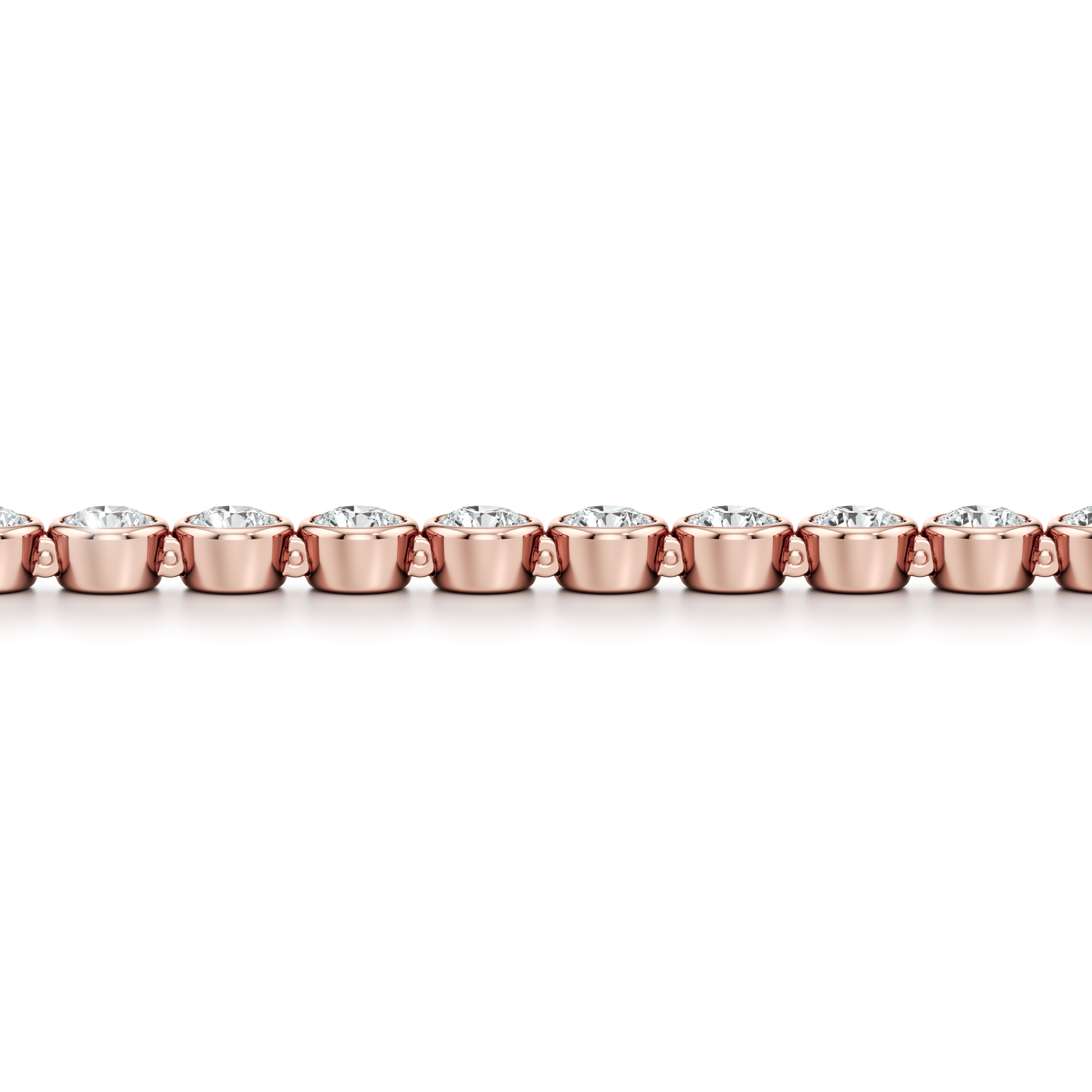 Bezel Set Round Brilliant Lab Diamond Tennis Bracelet - view 12
