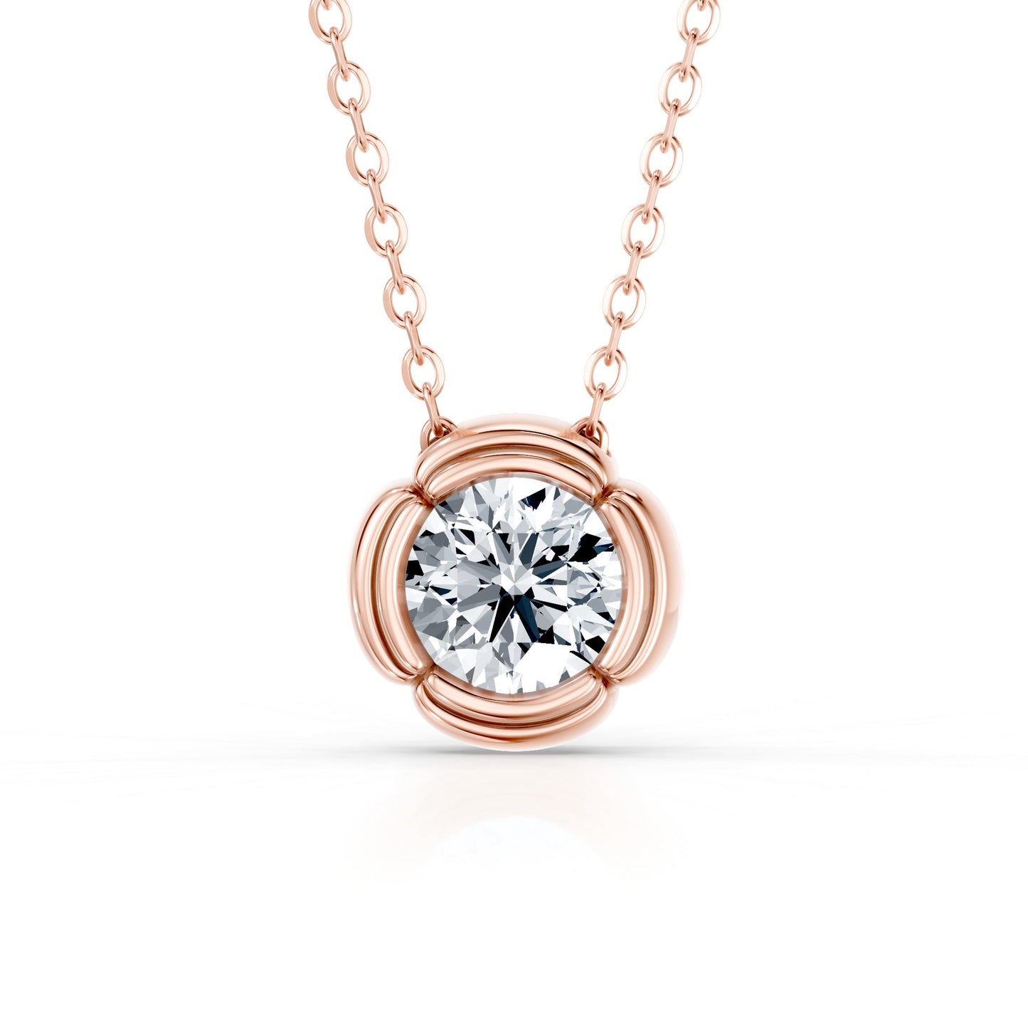 Doree Lab Diamond Round Brilliant Pendant - view 12