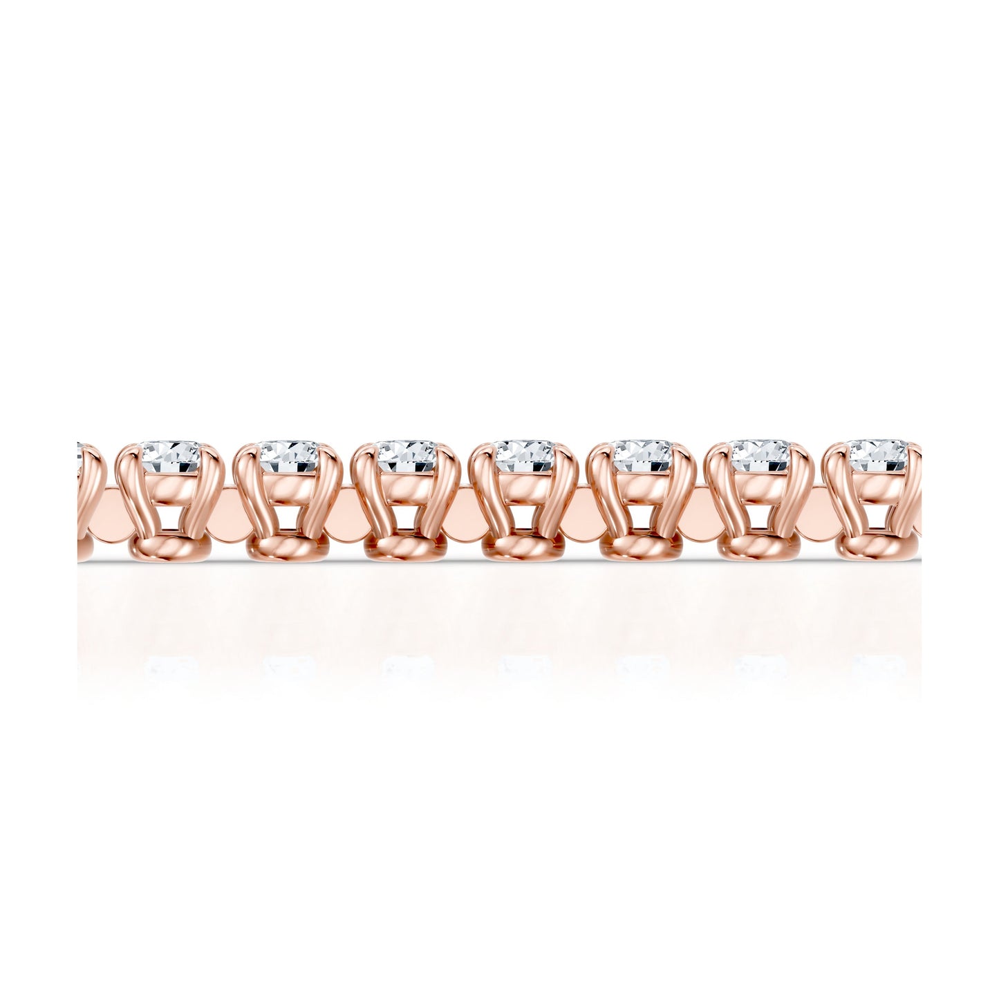 Olivia Round Brilliant Lab Diamond Tennis Bracelet - view 12