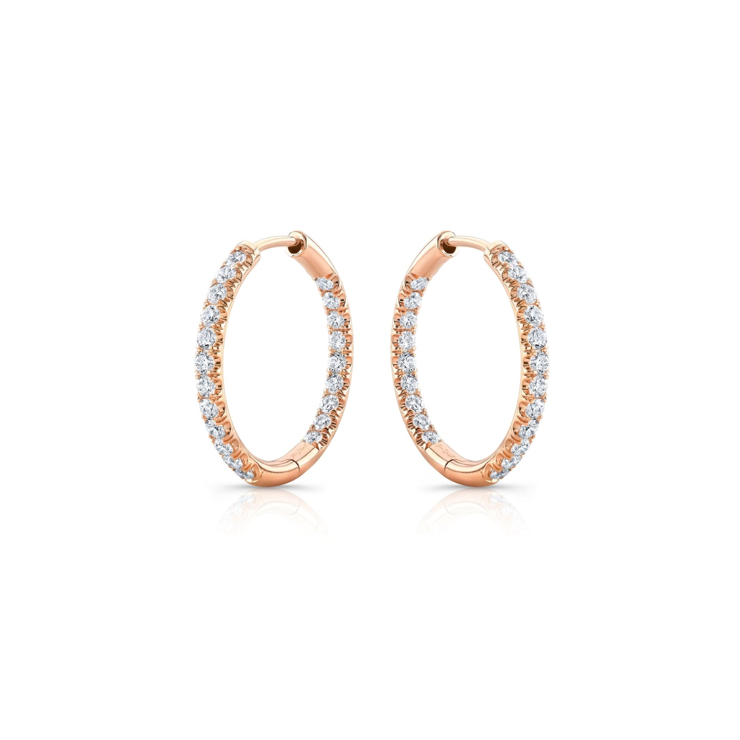Audrey Inside Out Lab Diamond Pave Hoops - view 12
