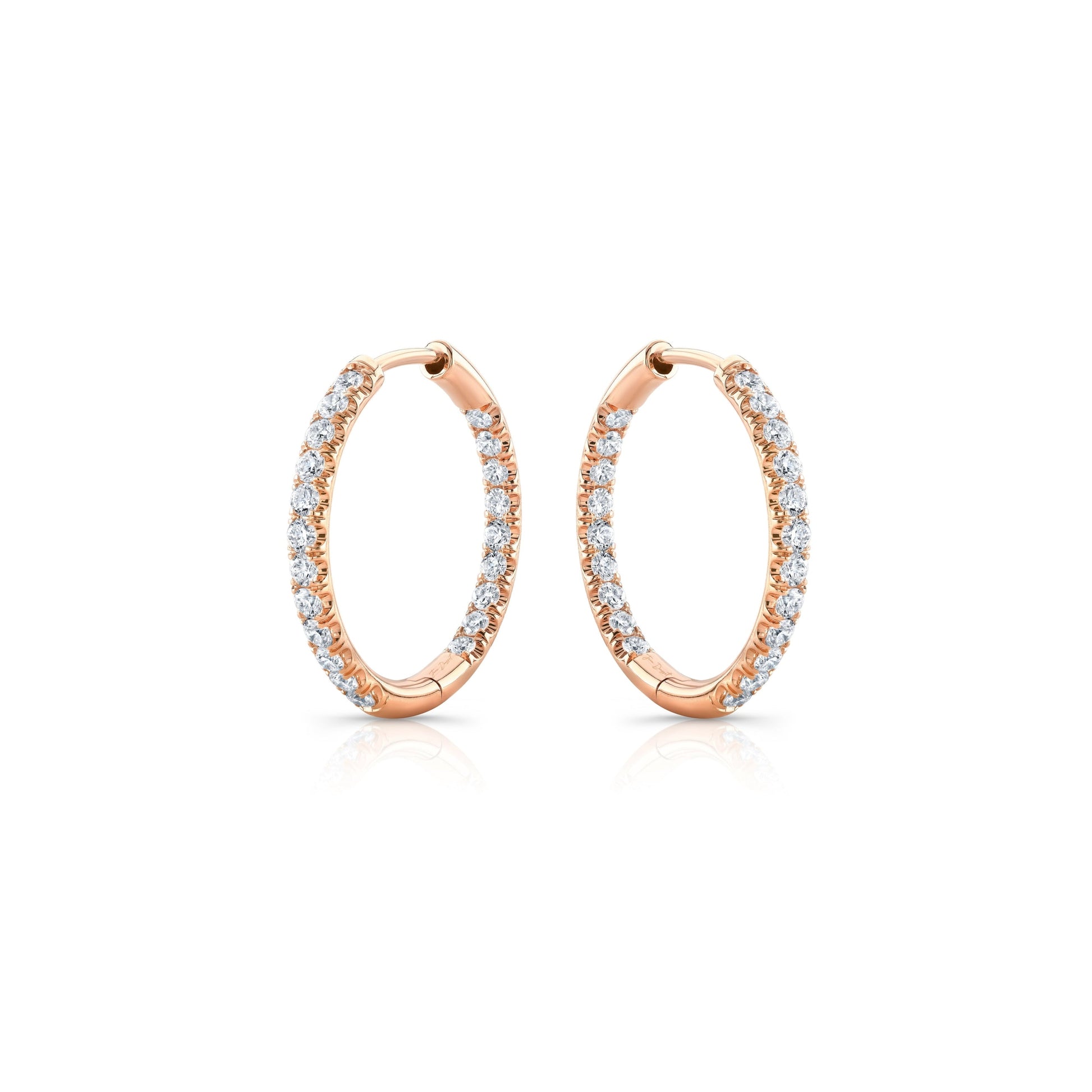 Audrey Inside Out Lab Diamond Pave Hoops - view 12