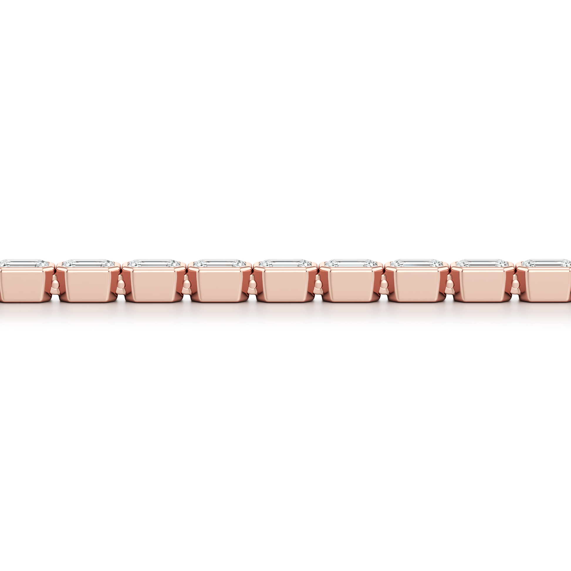 Bezel Set Emerald Lab Diamond Tennis Bracelet - view 12
