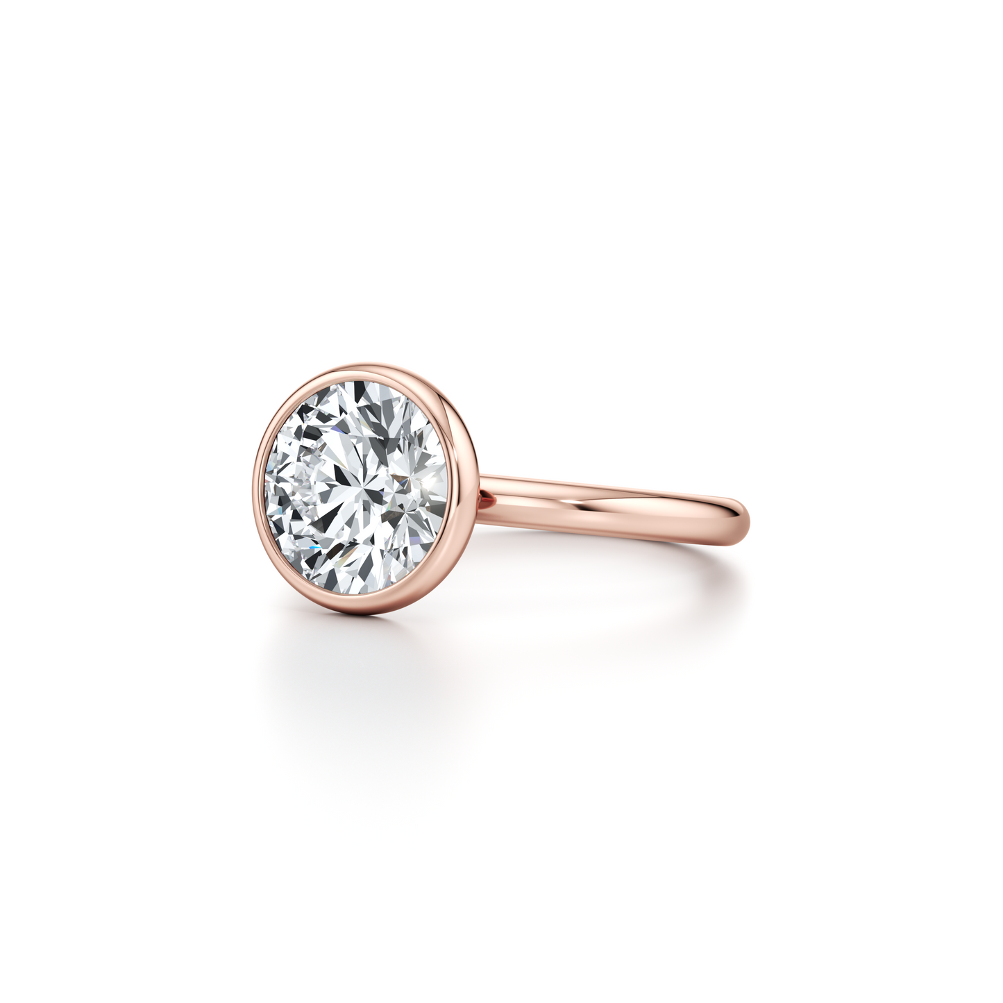 Audrey Bezel Pear Solitaire Lab Diamond Engagement Ring - view 10