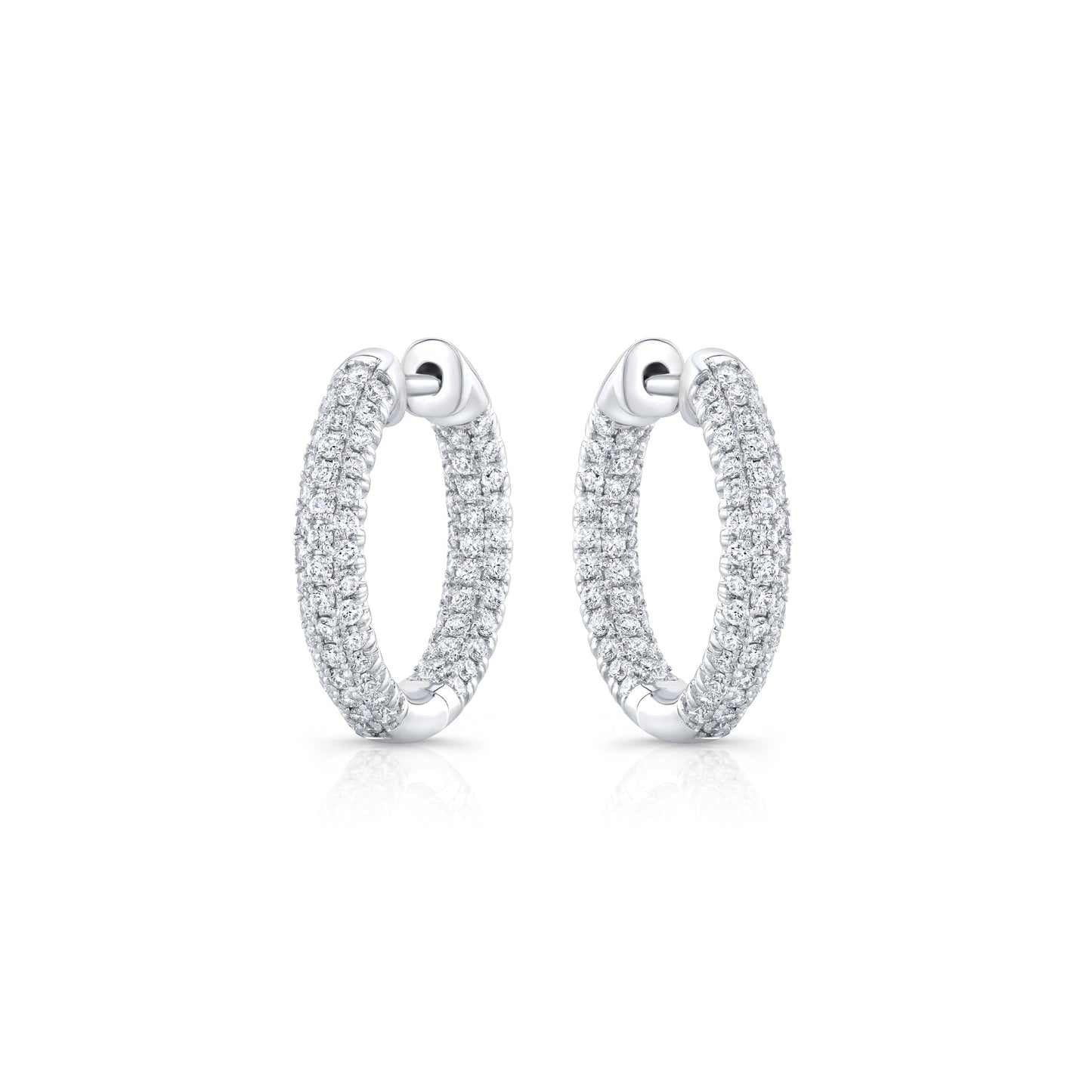 Chelsea Inside Out Lab Diamond Pave Hoops - view 12