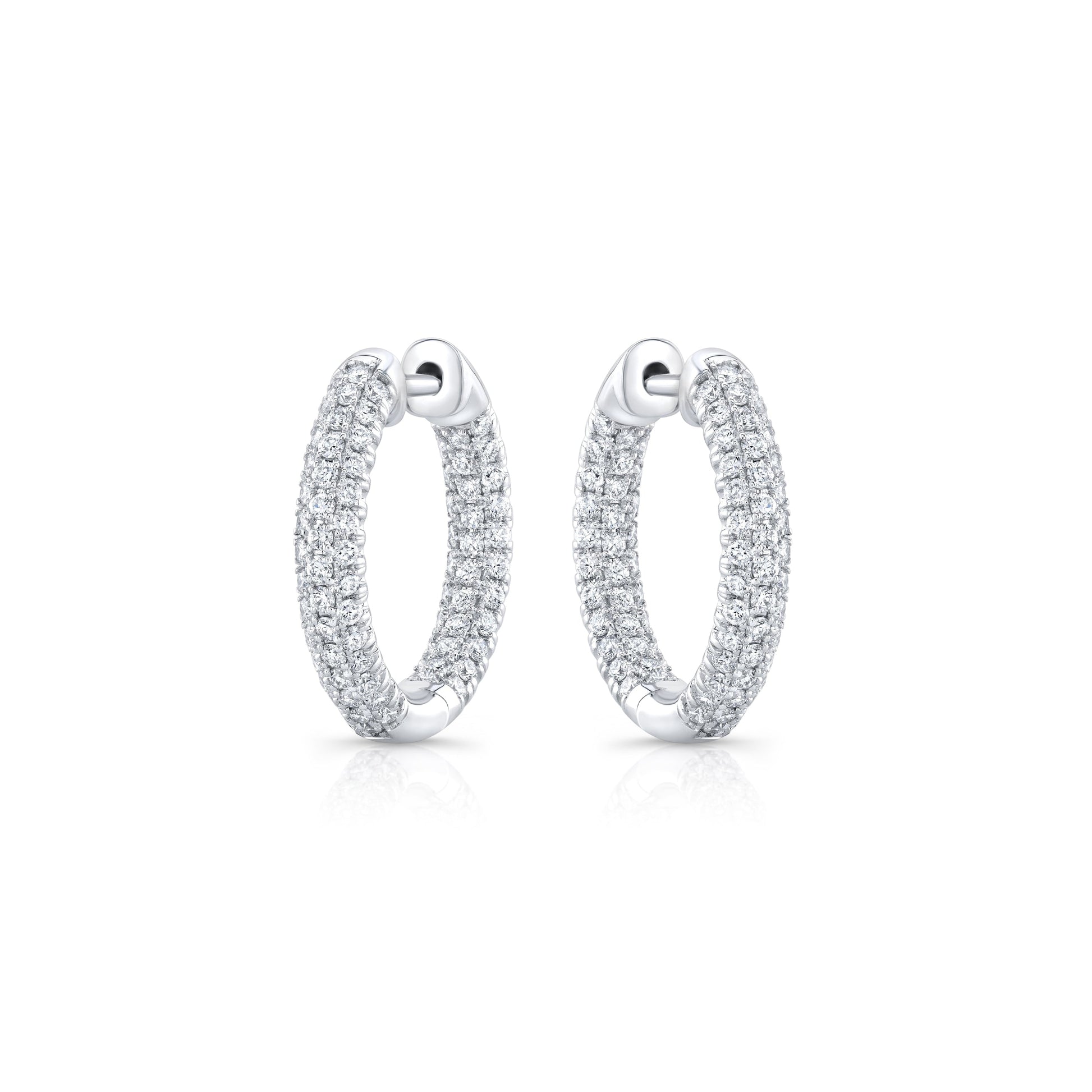 Chelsea Inside Out Lab Diamond Pave Hoops - view 12