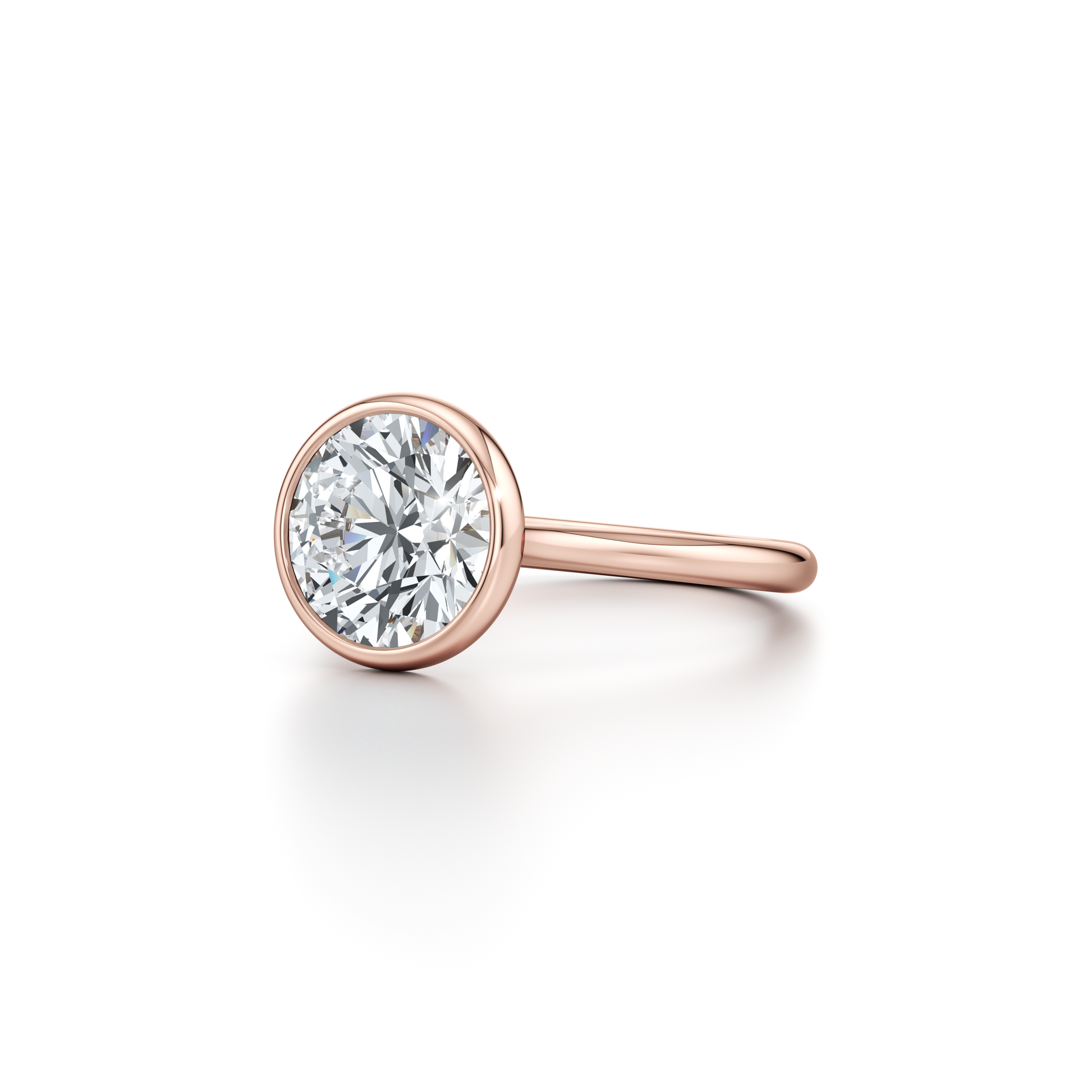 Chelsea Bezel Radiant Solitaire Lab Diamond Engagement Ring - view 10