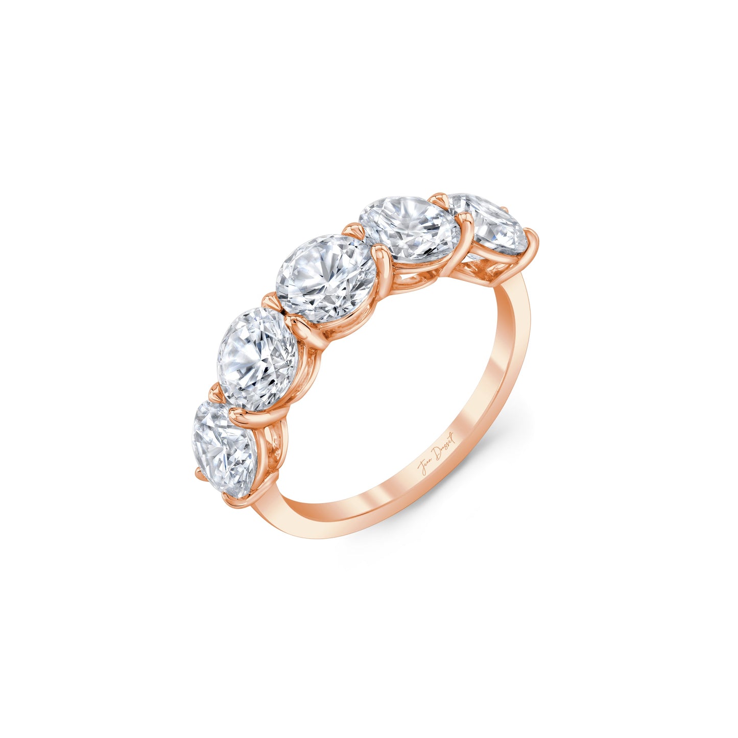 Olivia 5-Stone Round Brilliant Lab Diamond Band - view 12