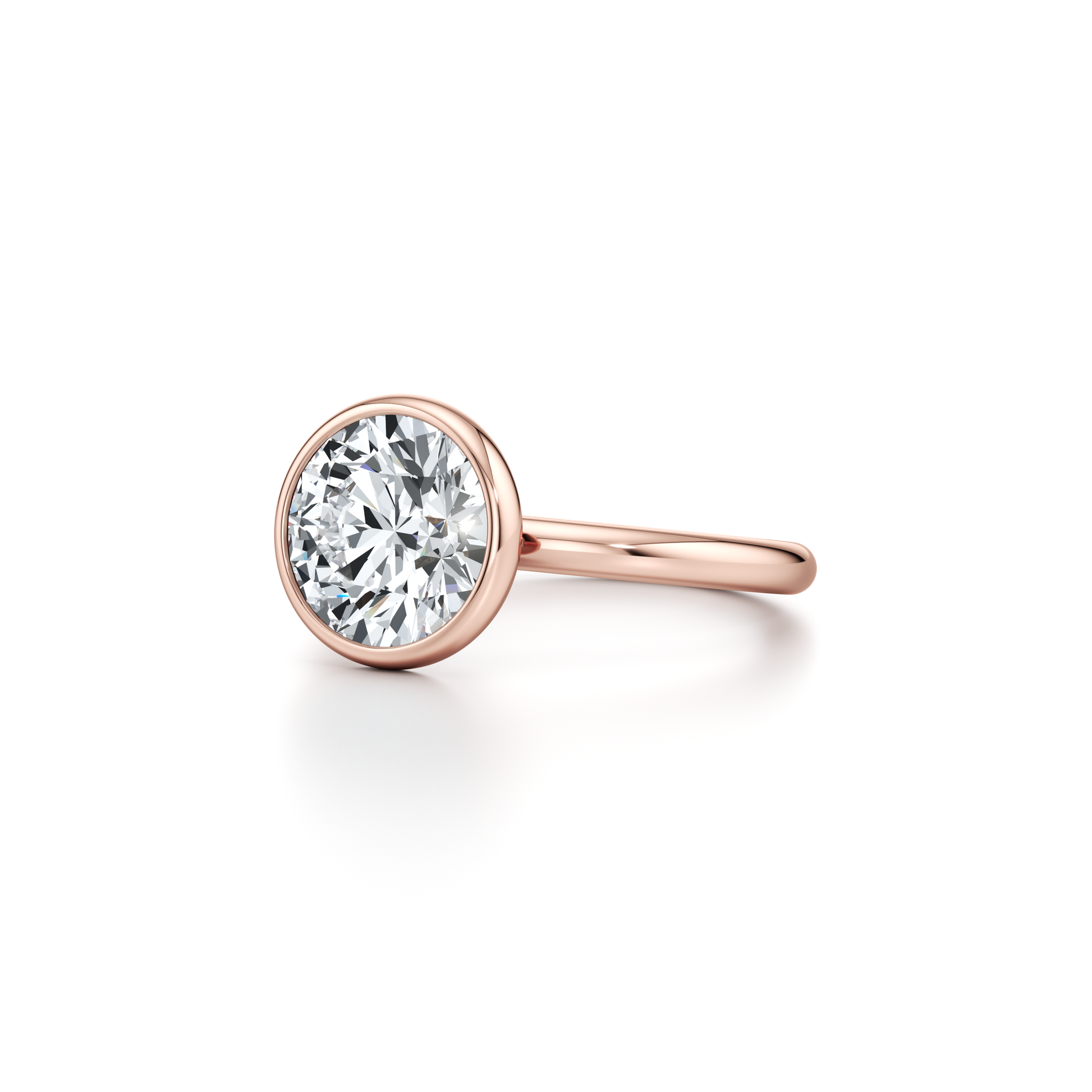 Audrey Bezel Cushion Solitaire Lab Diamond Engagement Ring - view 10