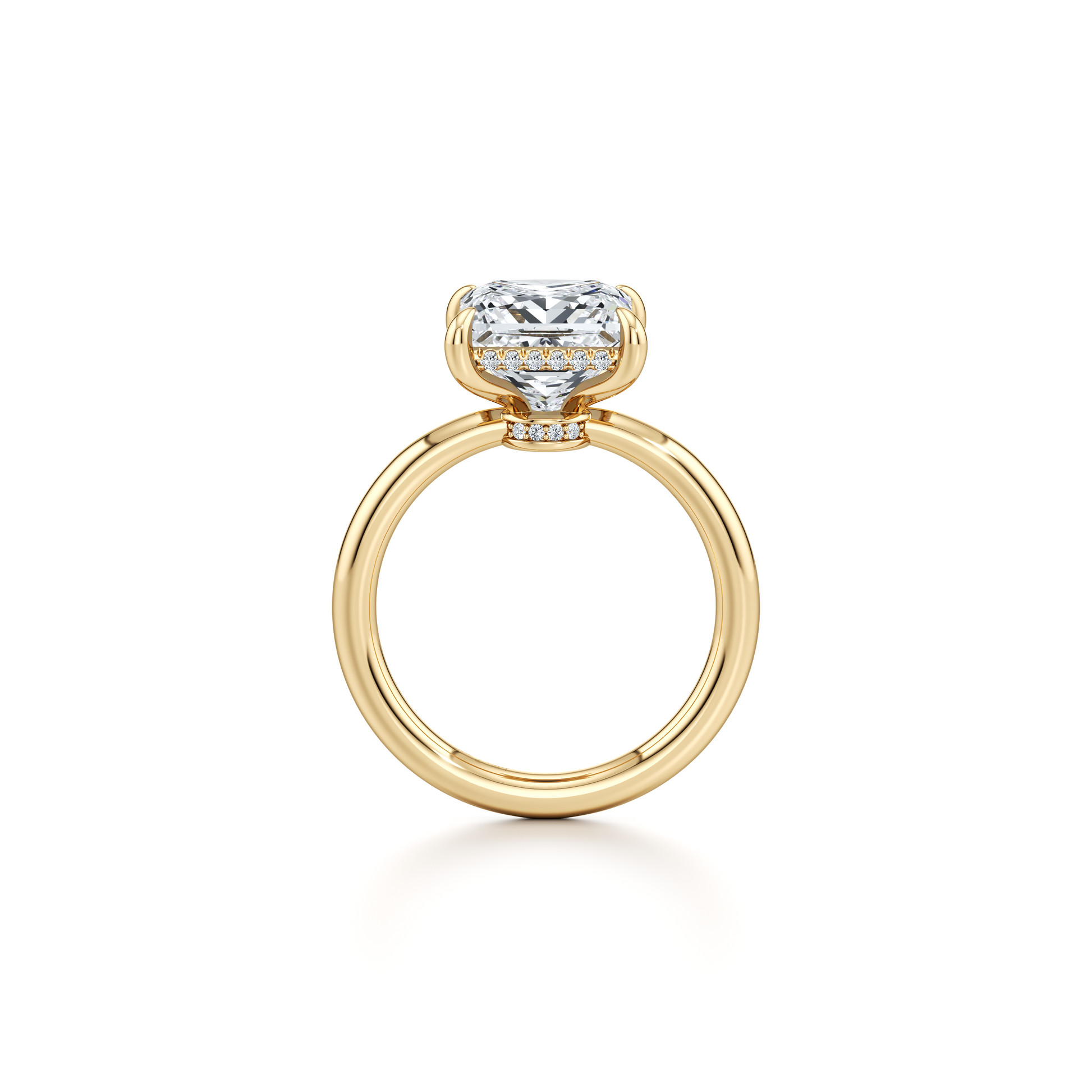 Audrey Elongated Cushion Solitaire Lab Diamond Engagement Ring - view 10