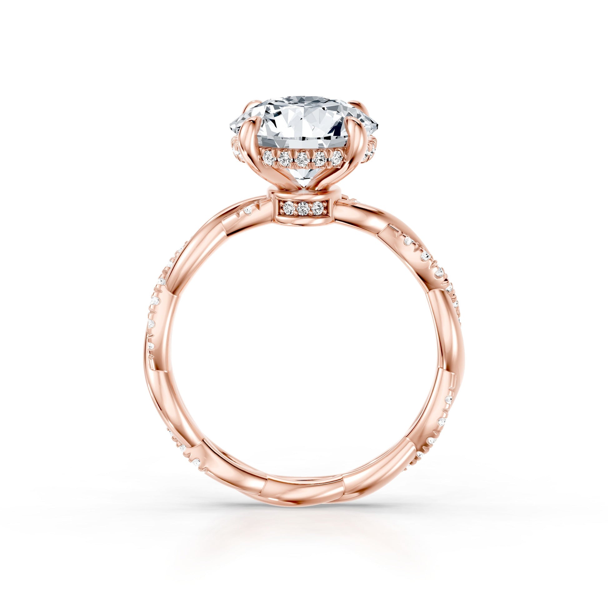 Ivy Heritage Round Solitaire Lab Diamond Engagement Ring - view 11
