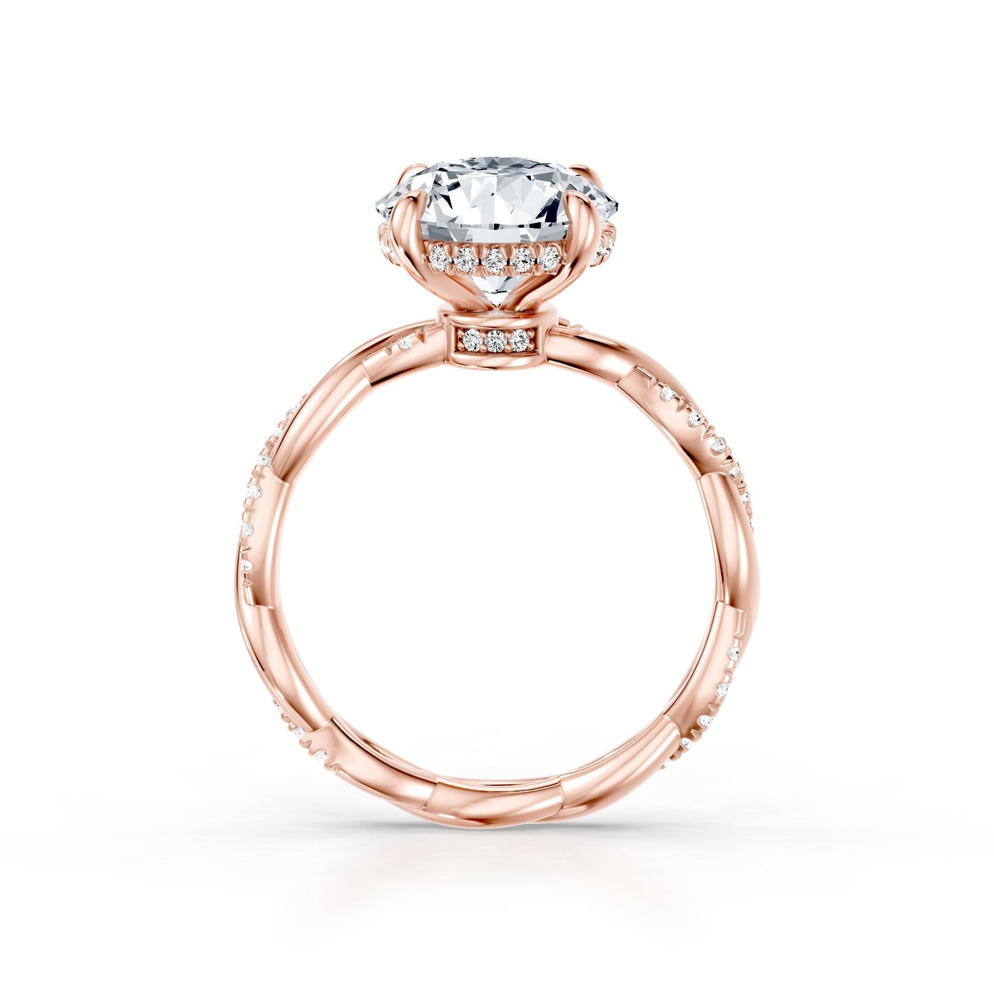 Ivy Heritage Oval Solitaire Lab Diamond Engagement Ring - view 11