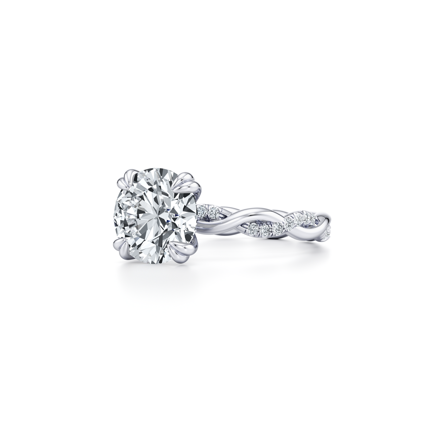 Ivy Cushion Solitaire Lab Diamond Engagement Ring - view 11