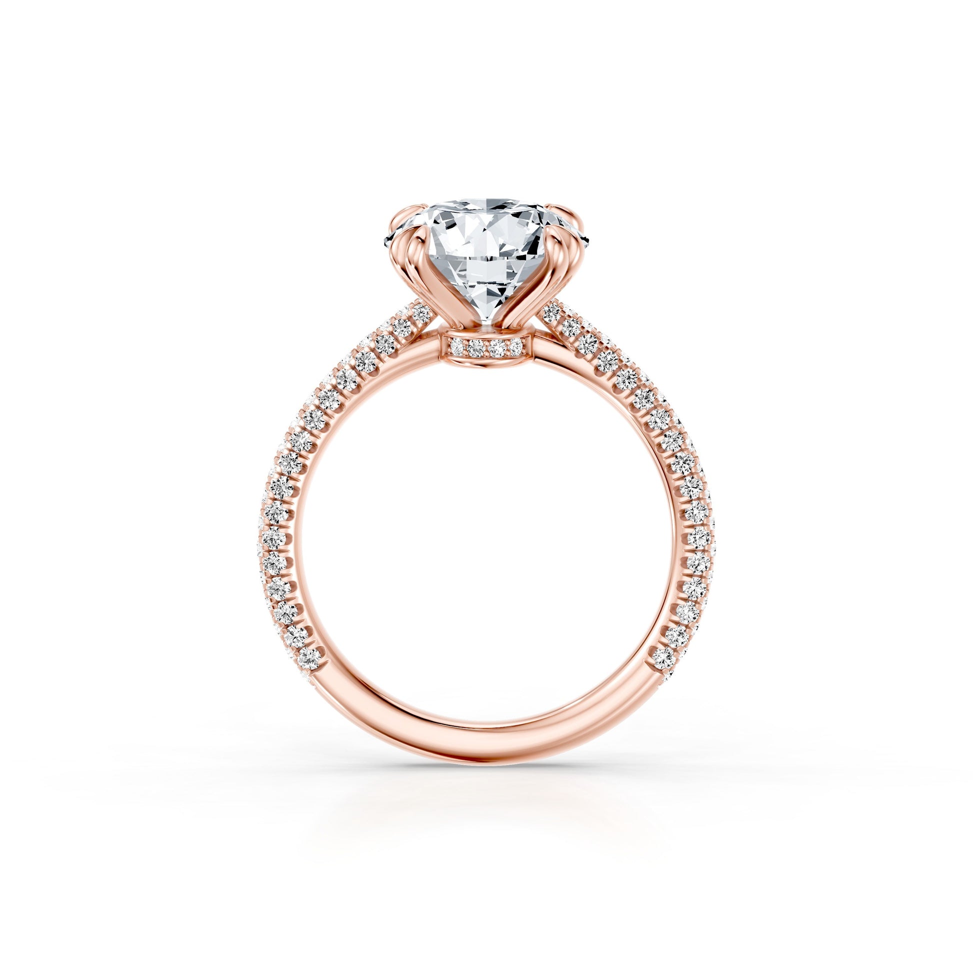 Chelsea Signature Emerald Lab Diamond Engagement Ring - view 11