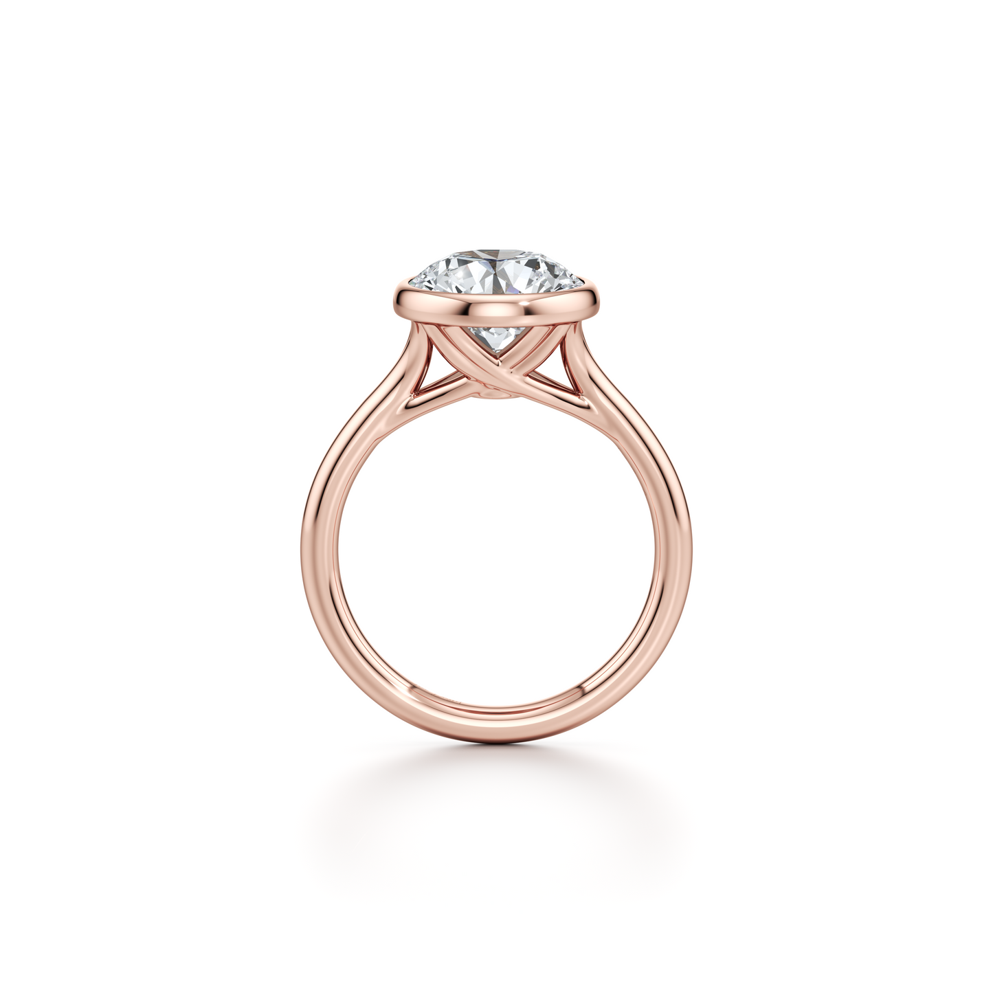 Elle Bezel Pear Solitaire Lab Diamond Engagement Ring - view 11