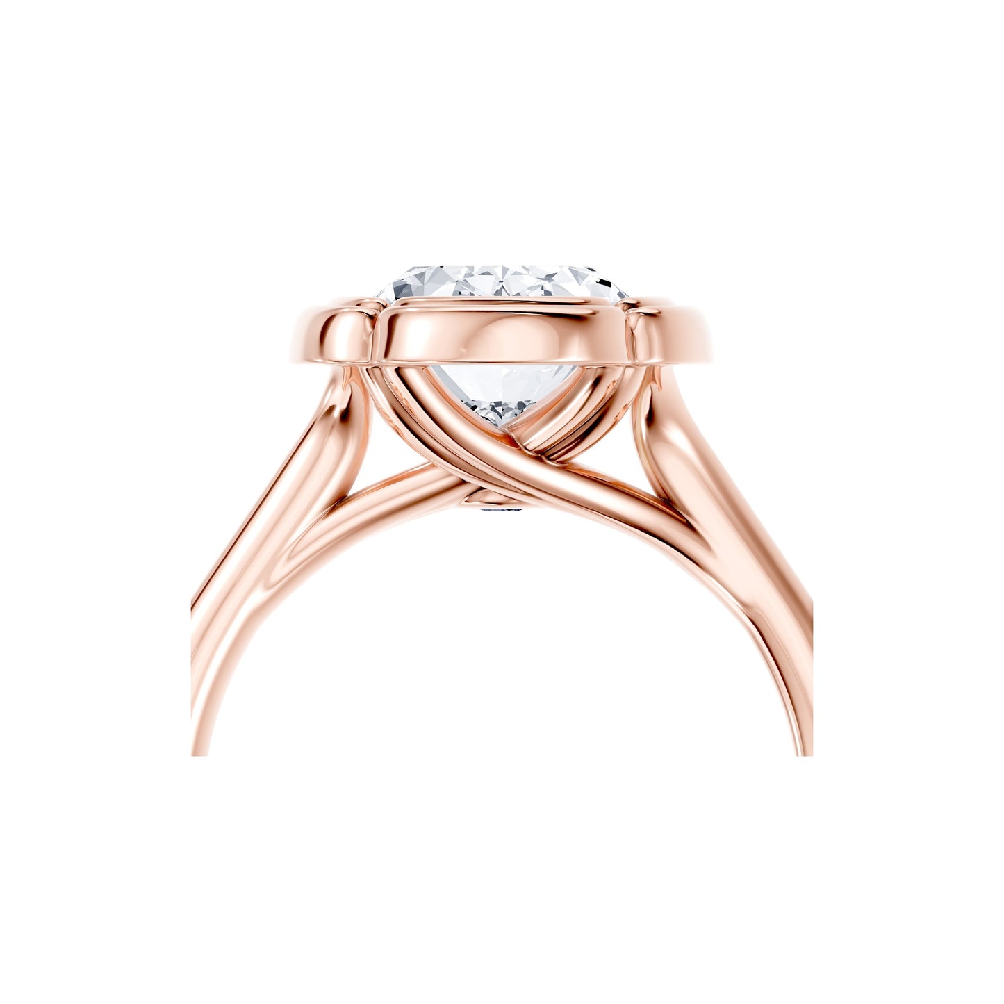 Doree Emerald Solitaire Lab Diamond Engagement Ring - view 12