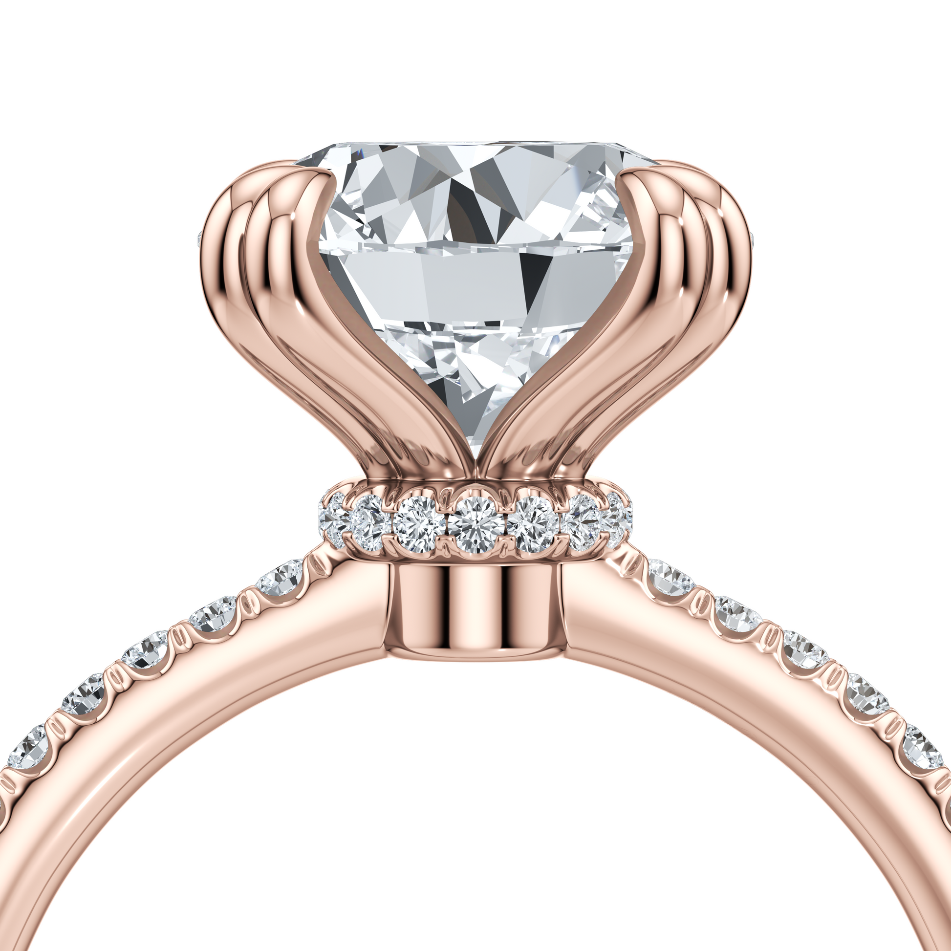 Kate Emerald Solitaire Lab Diamond Engagement Ring - view 12