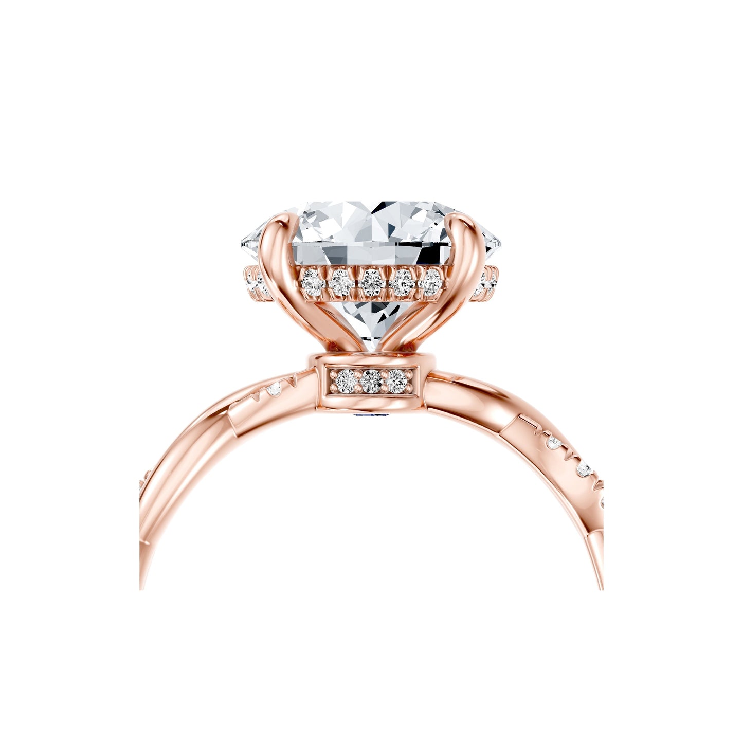Ivy Heritage Elongated Cushion Solitaire Lab Diamond Engagement Ring - view 12