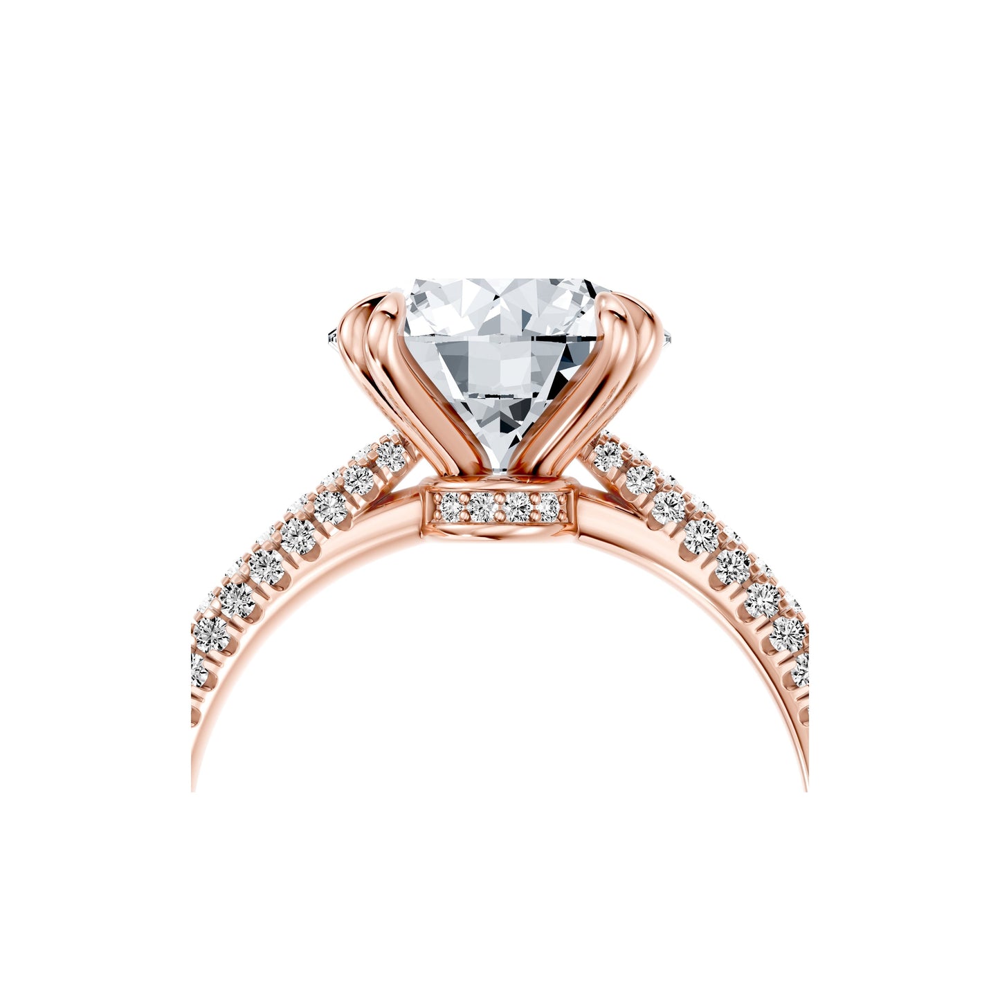 Chelsea Signature Radiant Lab Diamond Engagement Ring - view 12